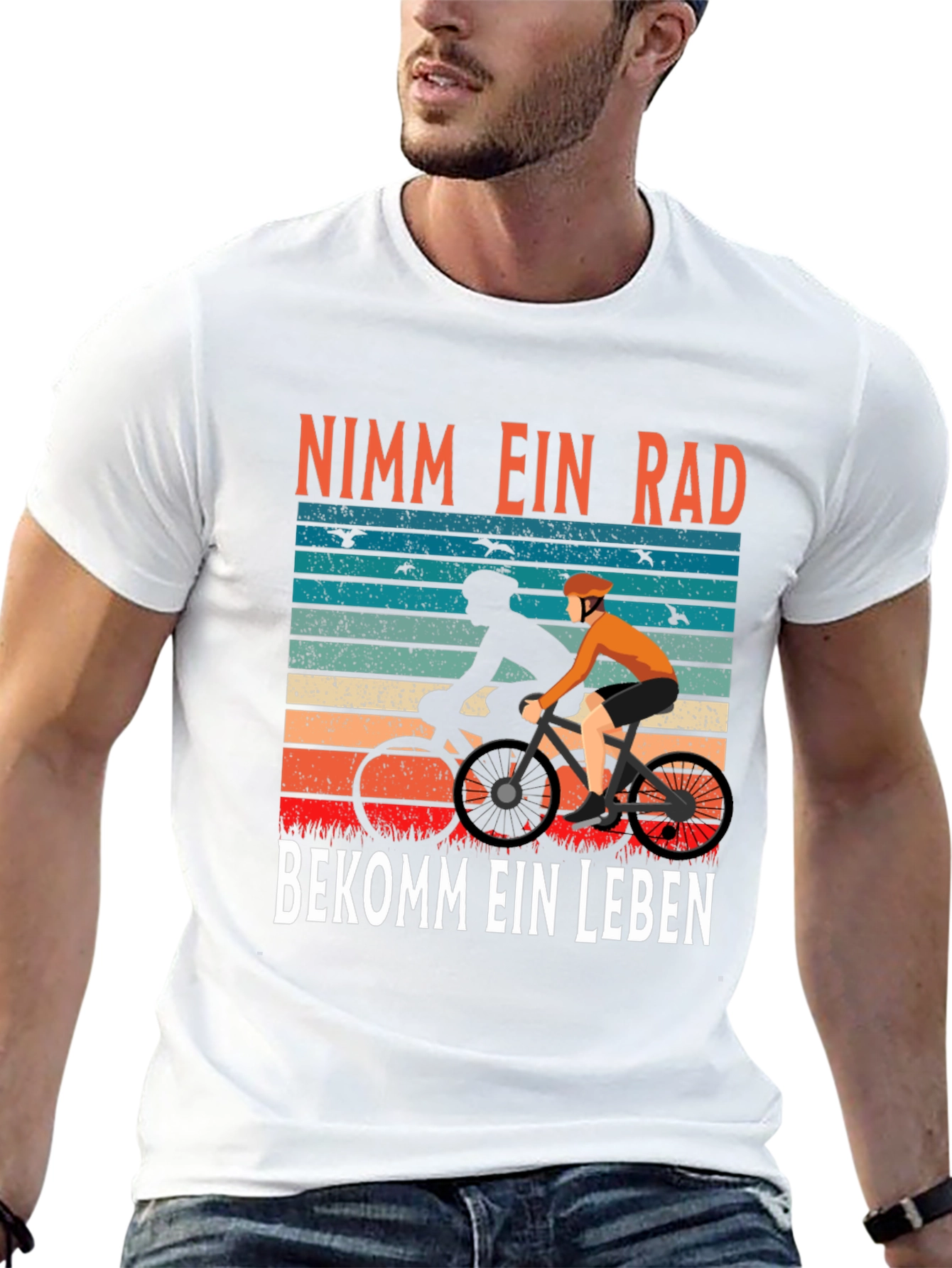 Nimm Ein Rad Bekomme Ein Leben Cycling T-Shirt