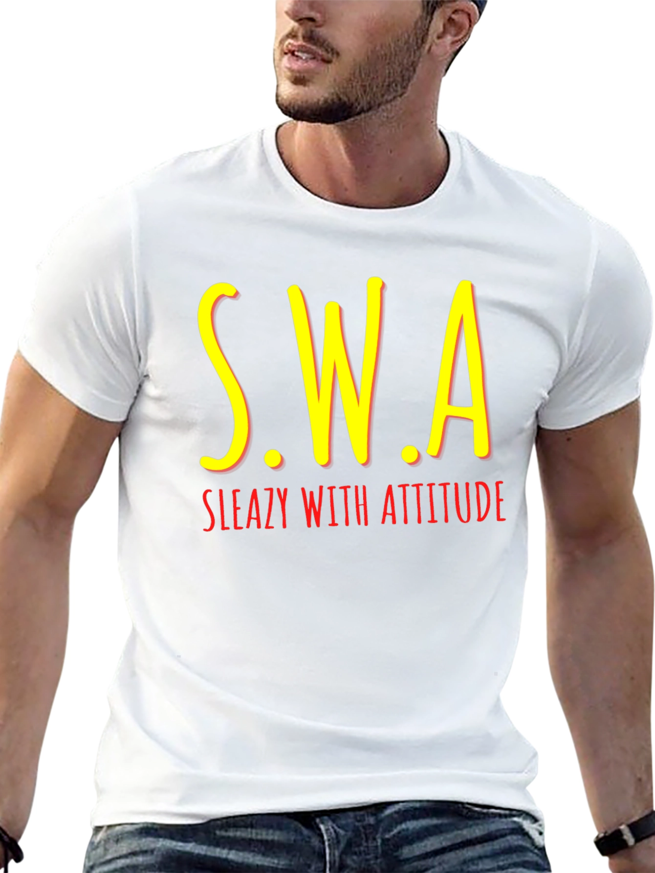 S.W.A Sleazy With Attitude Black T-Shirt