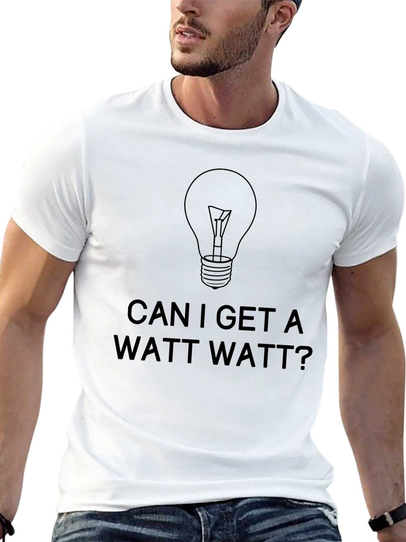 Can I Get a Watt Watt? Black T-Shirt