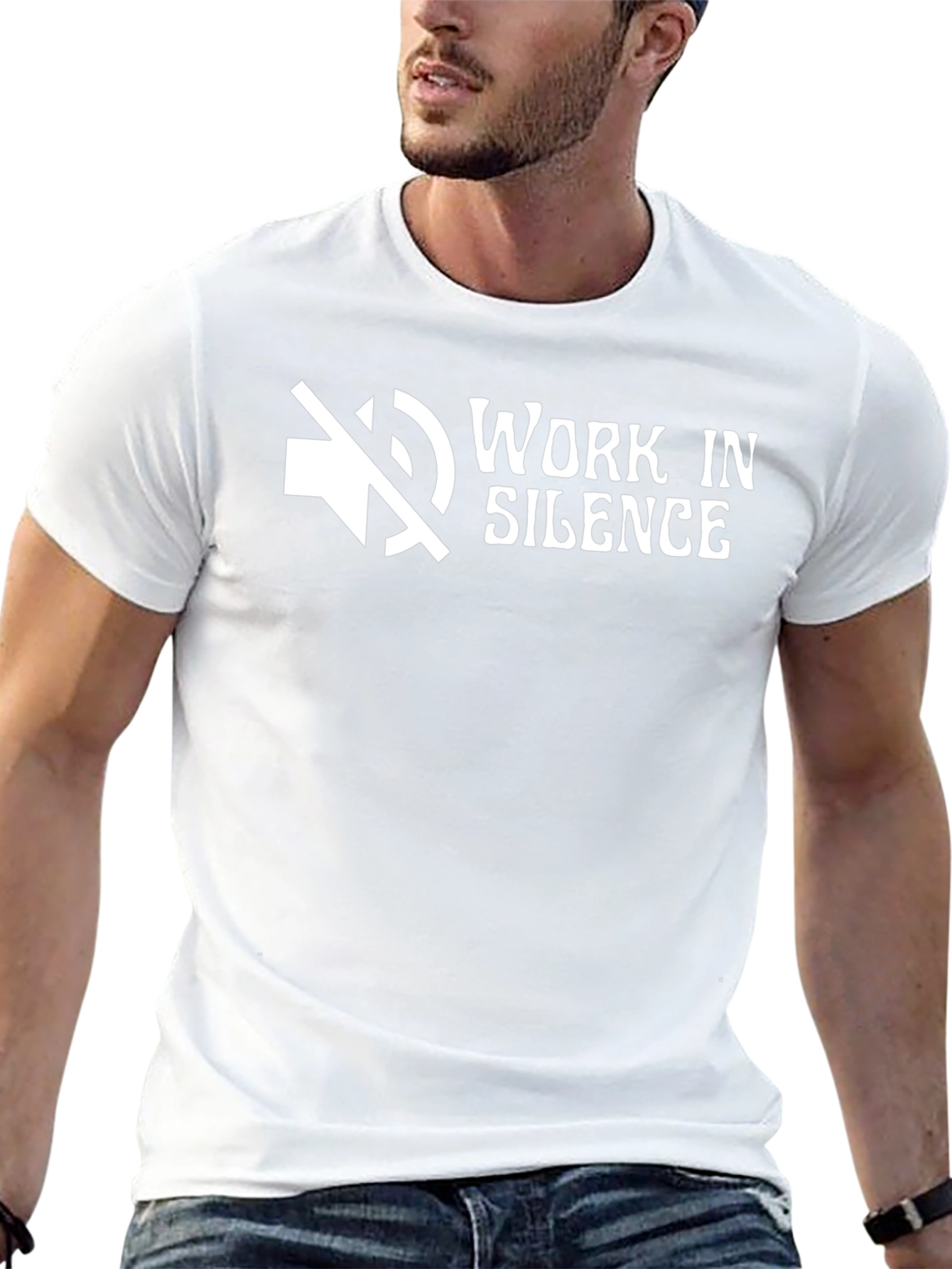 Work In Silence Graphic T-Shirt