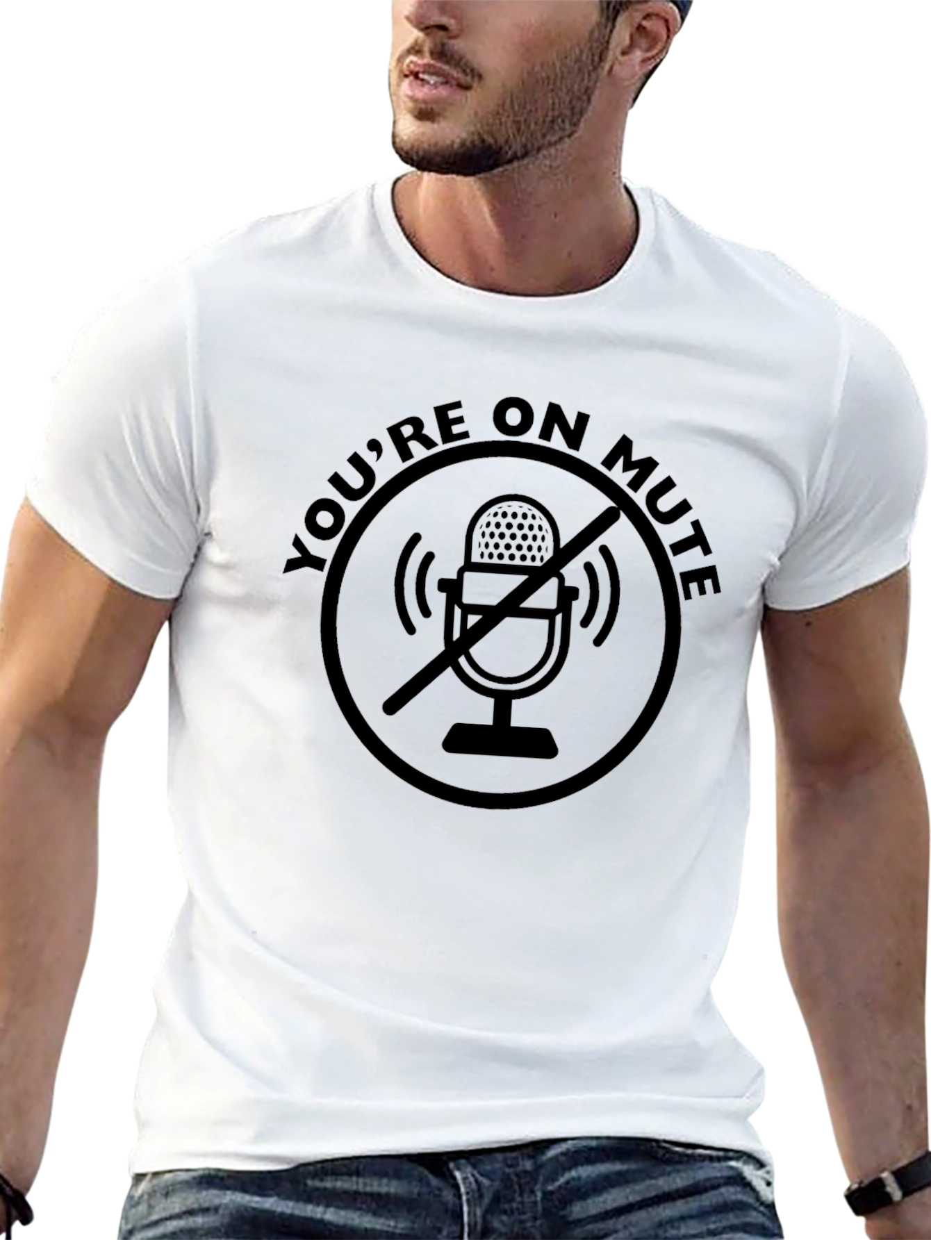 Youre On Mute Funny Black T-Shirt