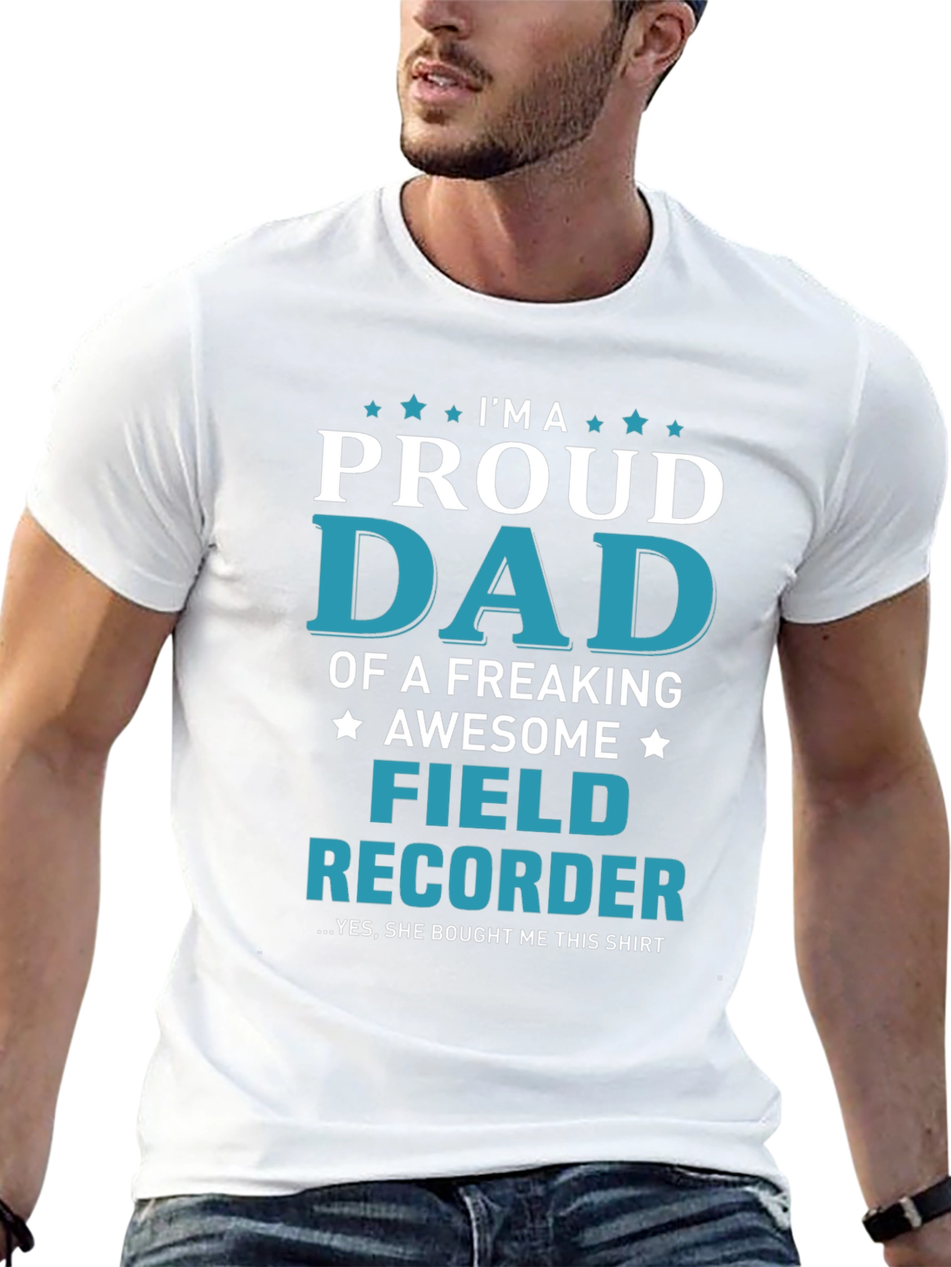 Proud Dad Field Recorder Graphic T-Shirt
