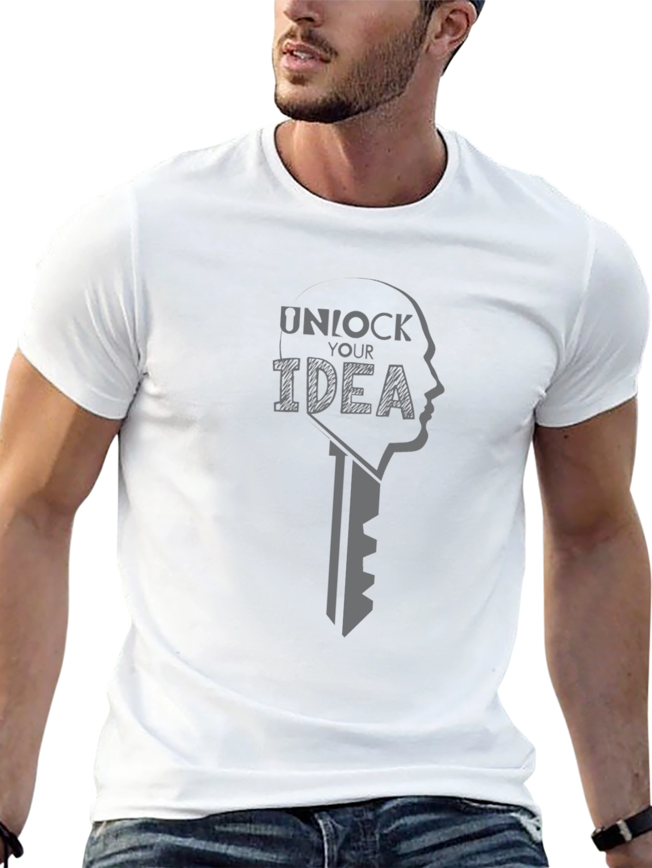 Unlock Your Idea Graphic T-Shirt - Premium Cotton Blend