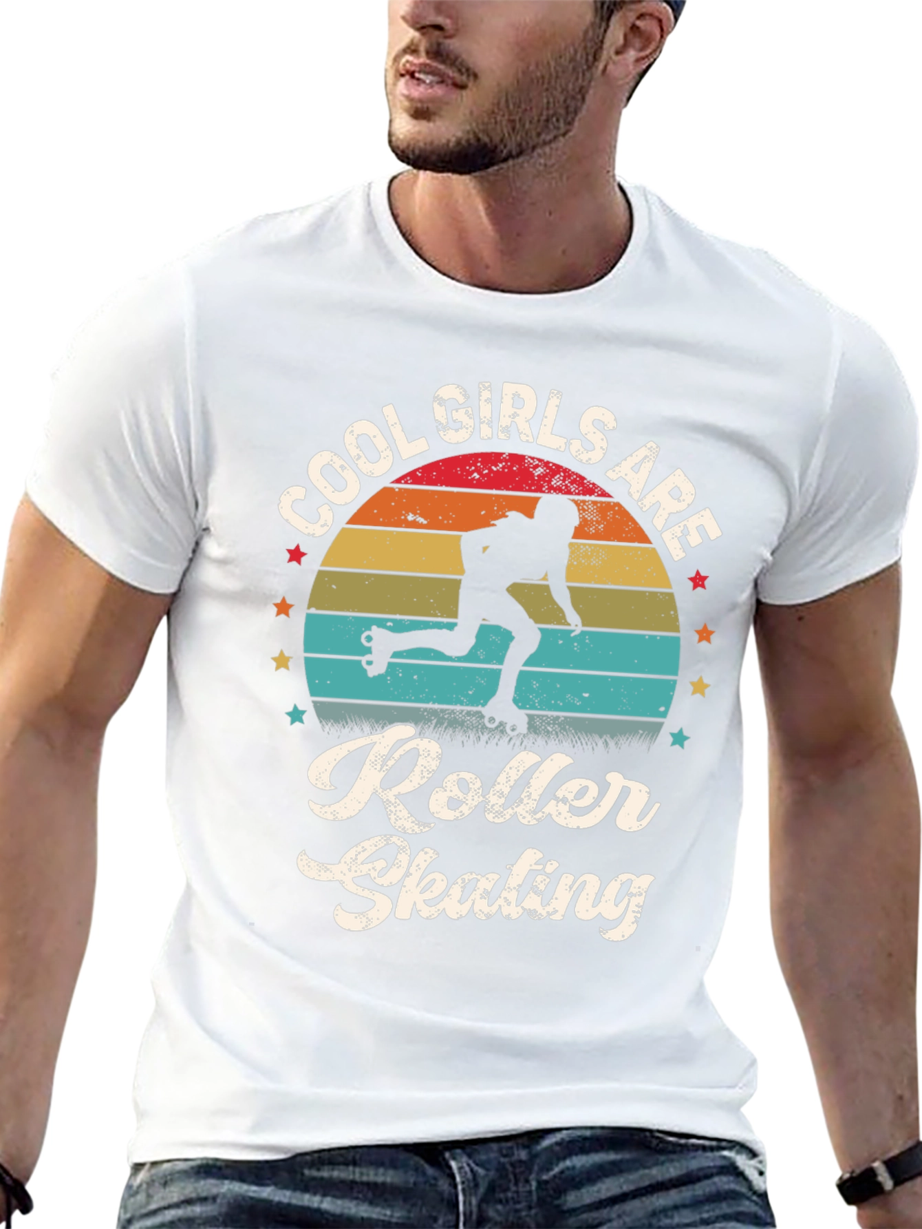 Cool Girls Roller Skating Retro Graphic Tee