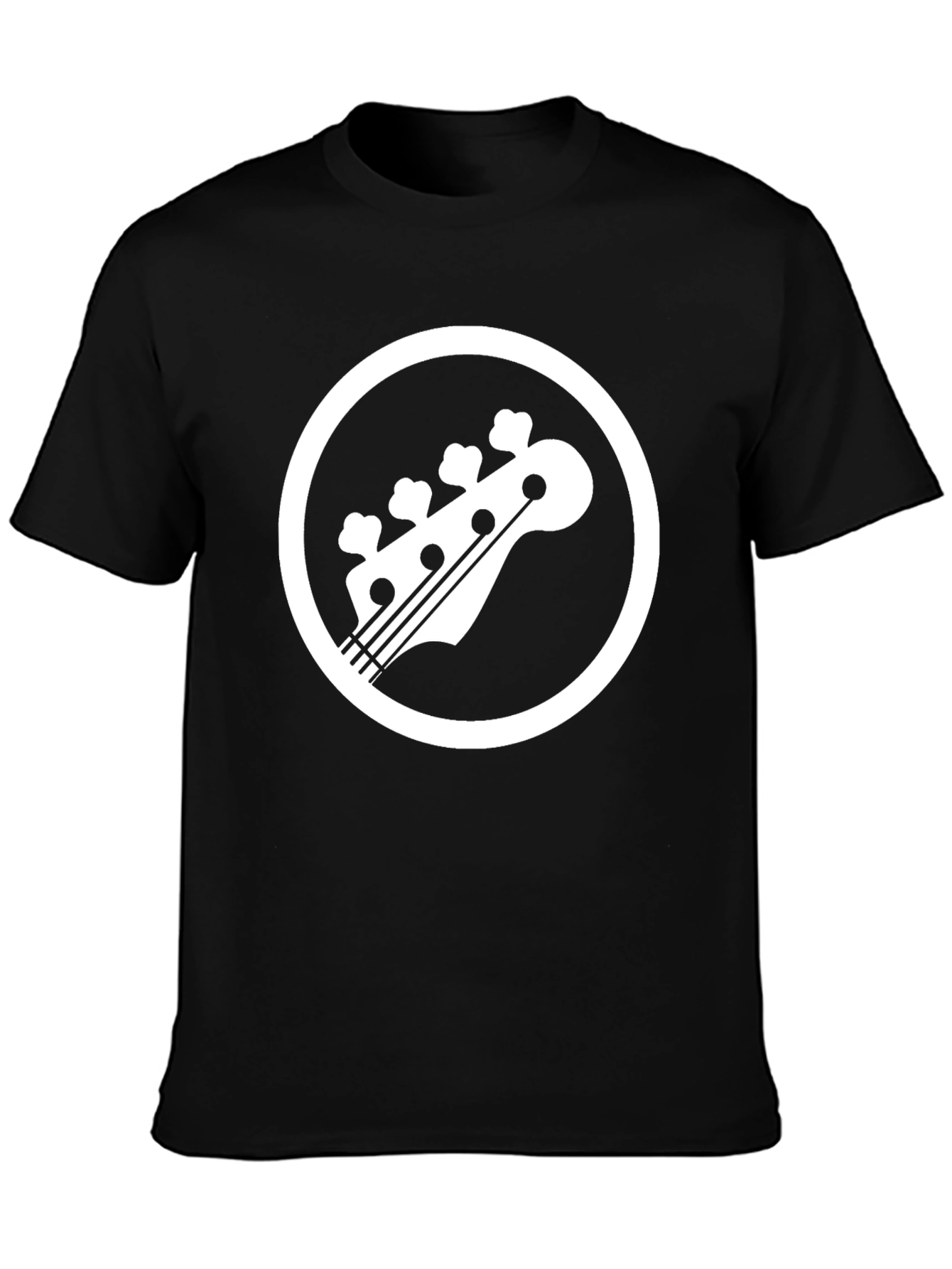 Bass Guitar Headstock T-Shirt - Music Lover Tee