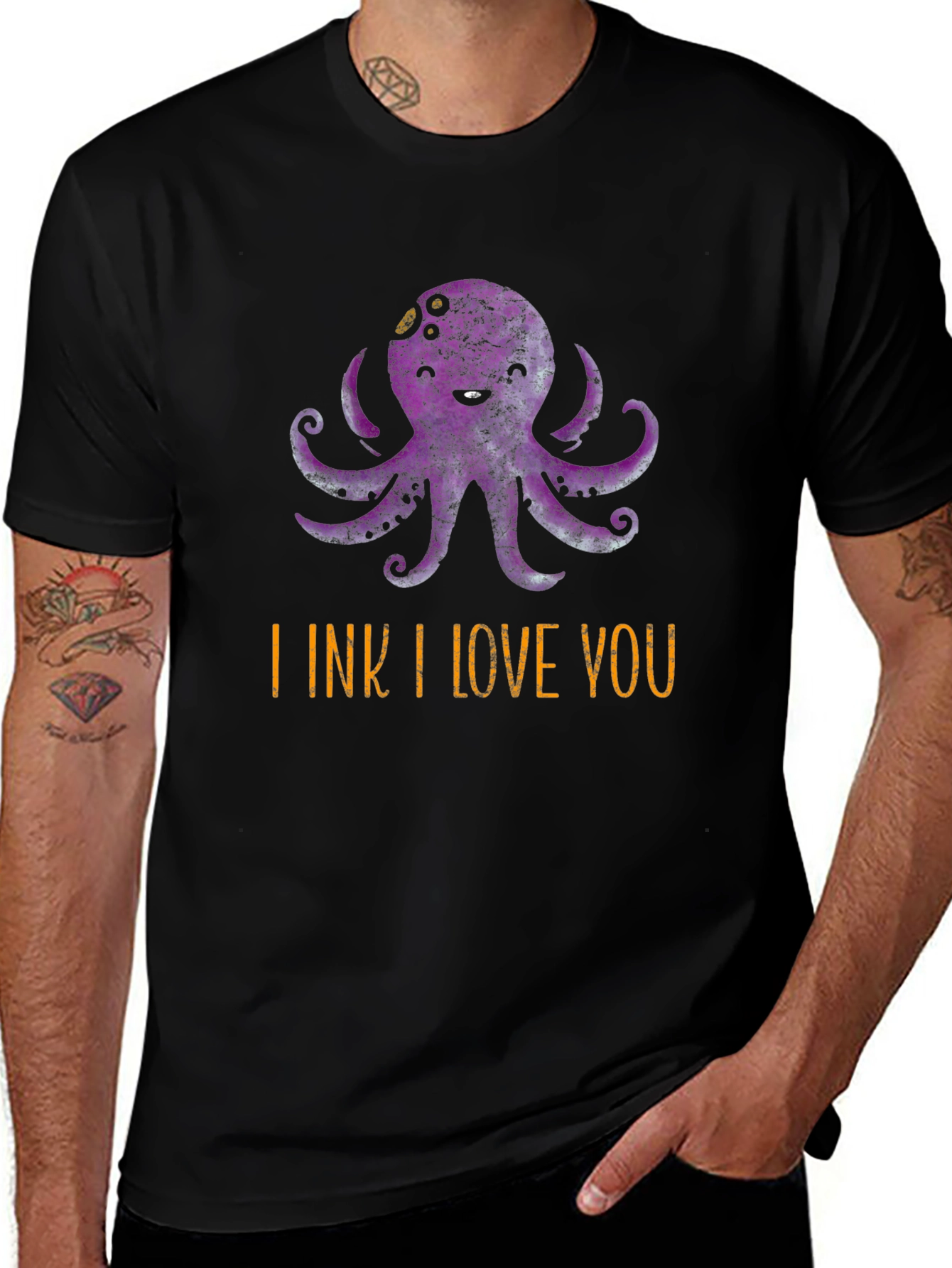 I Ink I Love You Octopus Graphic T-Shirt