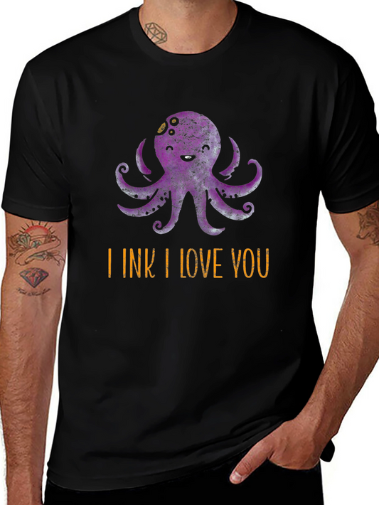 I Ink I Love You Octopus Graphic T-Shirt