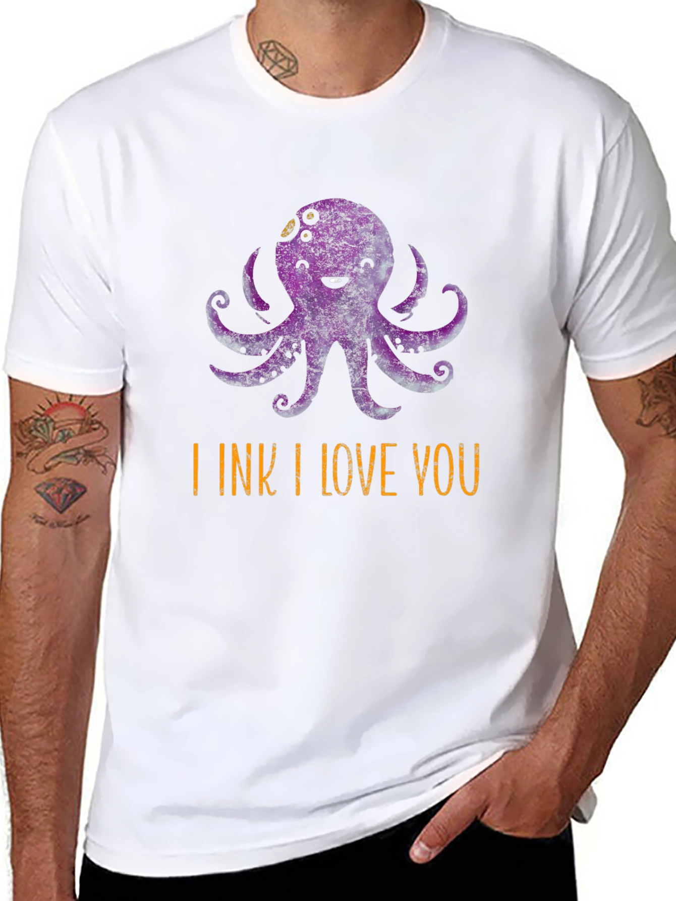 I Ink I Love You Octopus Graphic T-Shirt