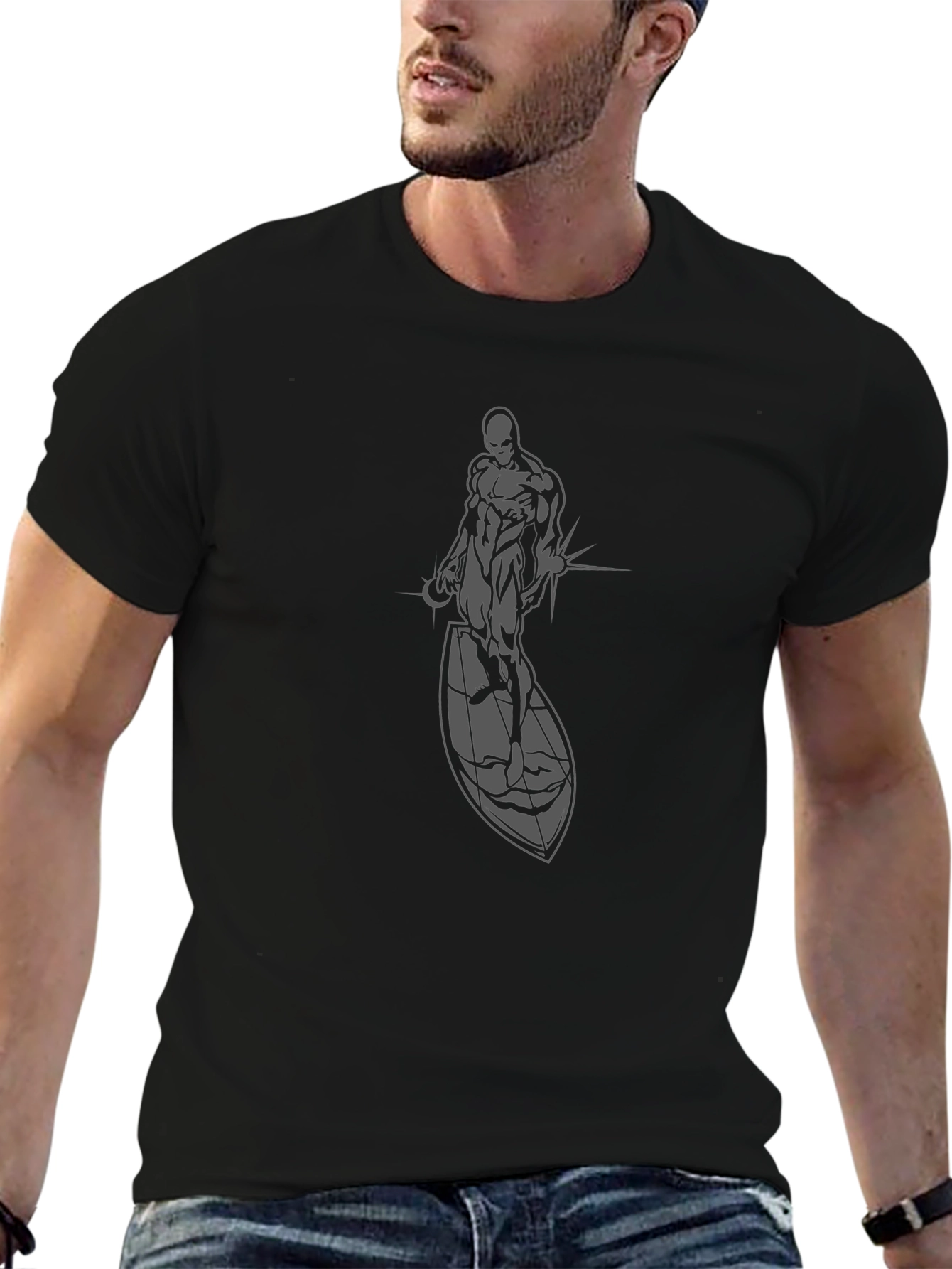 Silver Surfer Graphic T-Shirt - Classic Comic Style