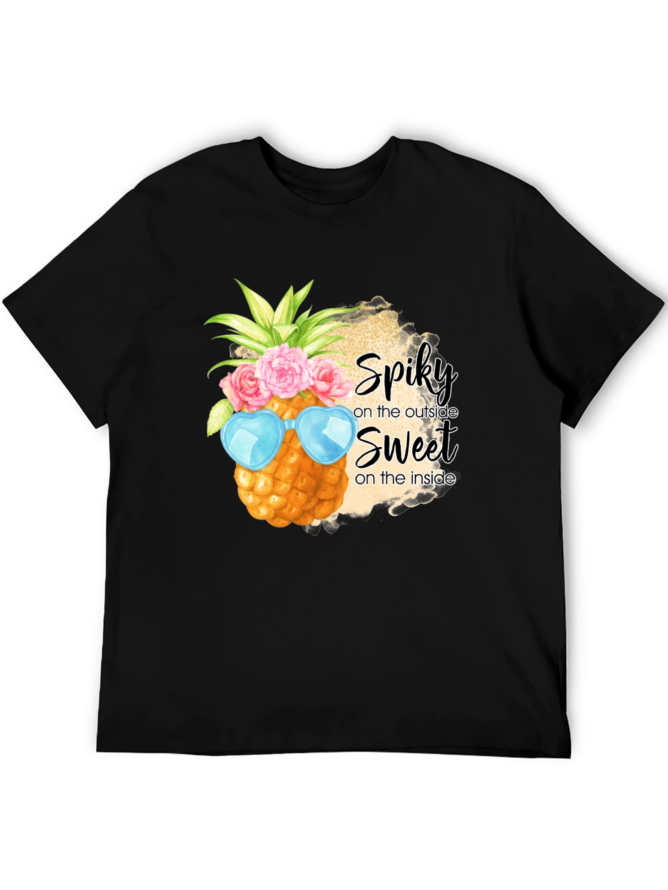 Spiky Sweet Pineapple Graphic T-Shirt