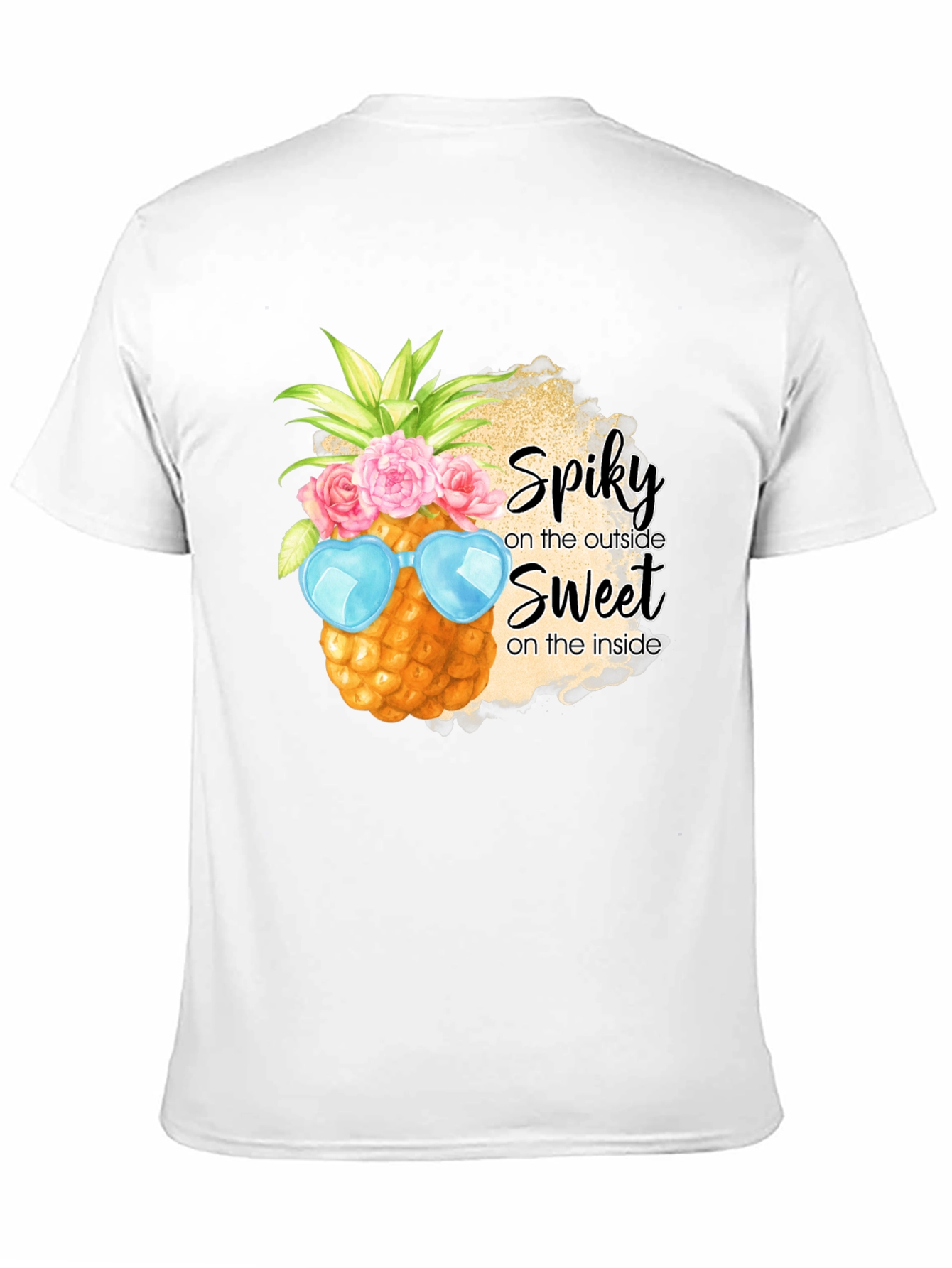 Spiky Sweet Pineapple Graphic T-Shirt