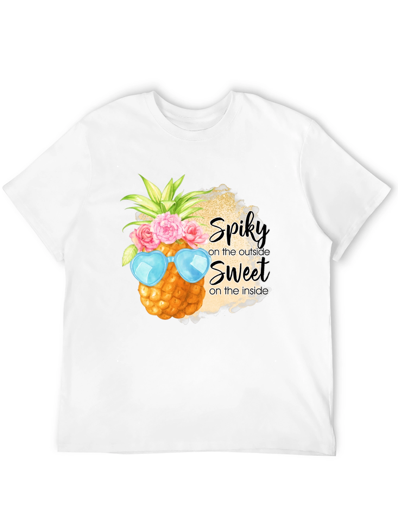 Spiky Sweet Pineapple Graphic T-Shirt