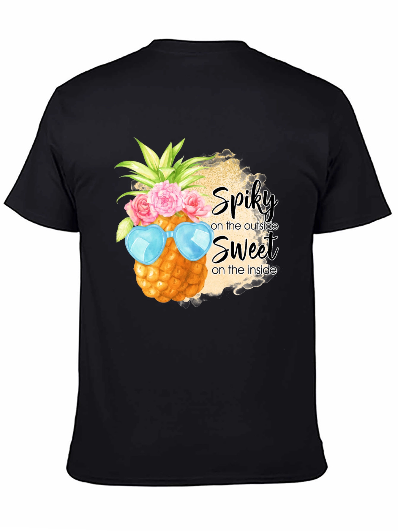 Spiky Sweet Pineapple Graphic T-Shirt