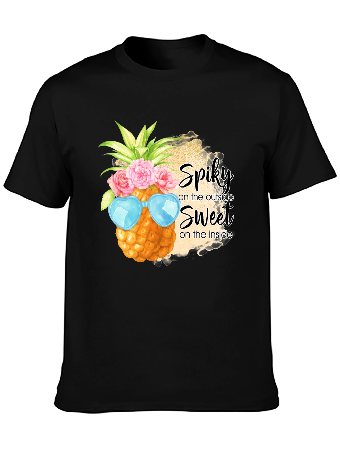 Spiky Sweet Pineapple Graphic T-Shirt