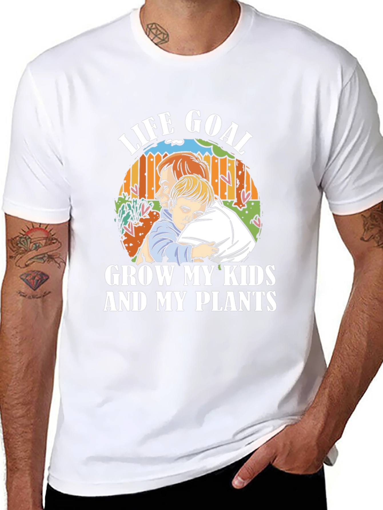 Life Goal Grow My Kids and My Plants T-Shirt