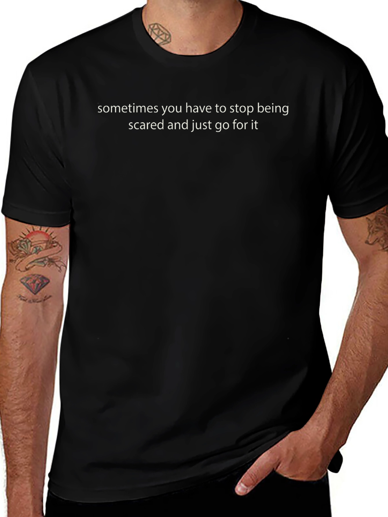 Motivational Quote Black T-Shirt