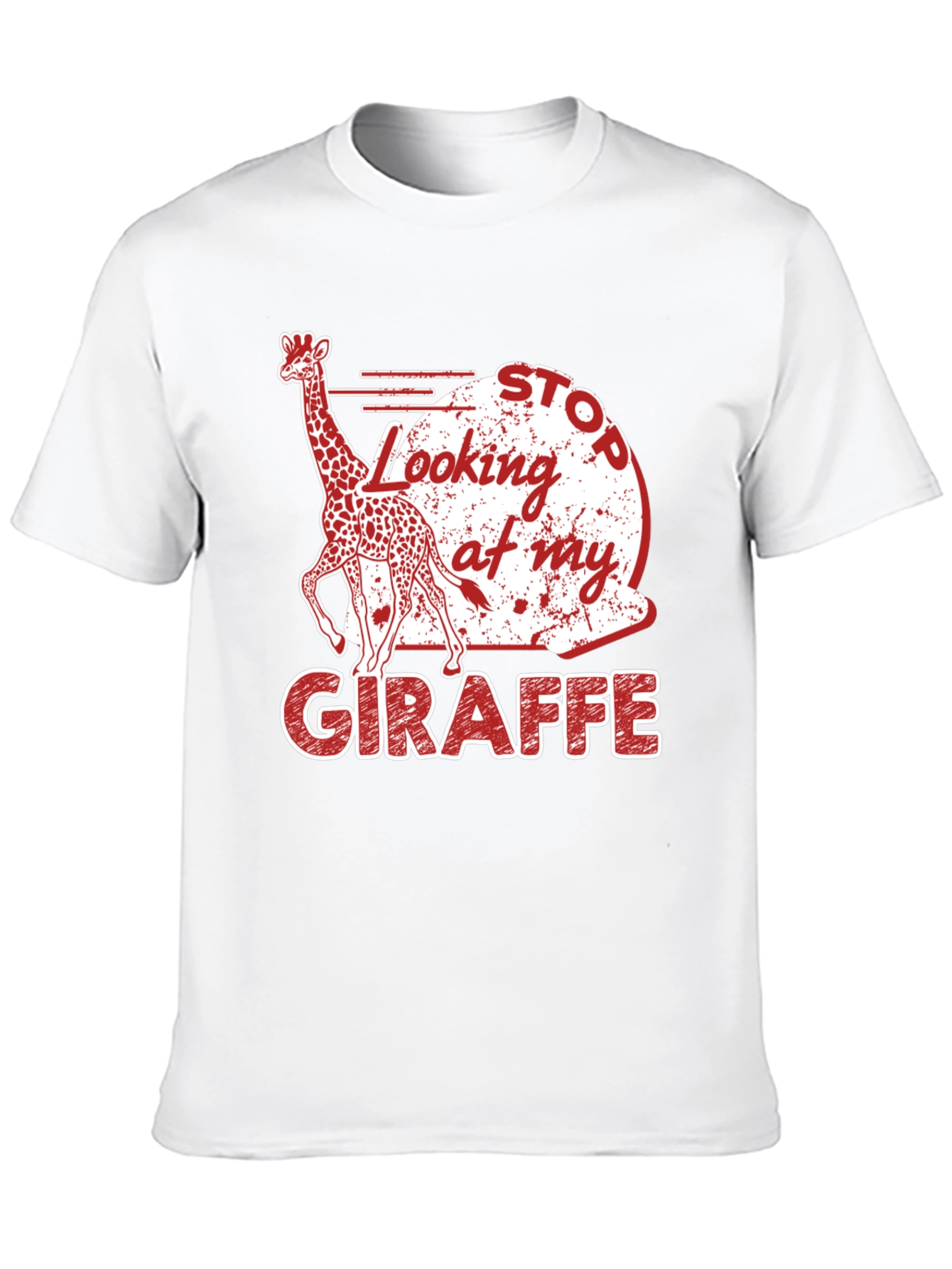 Stop Looking At My Giraffe Graphic T-Shirt