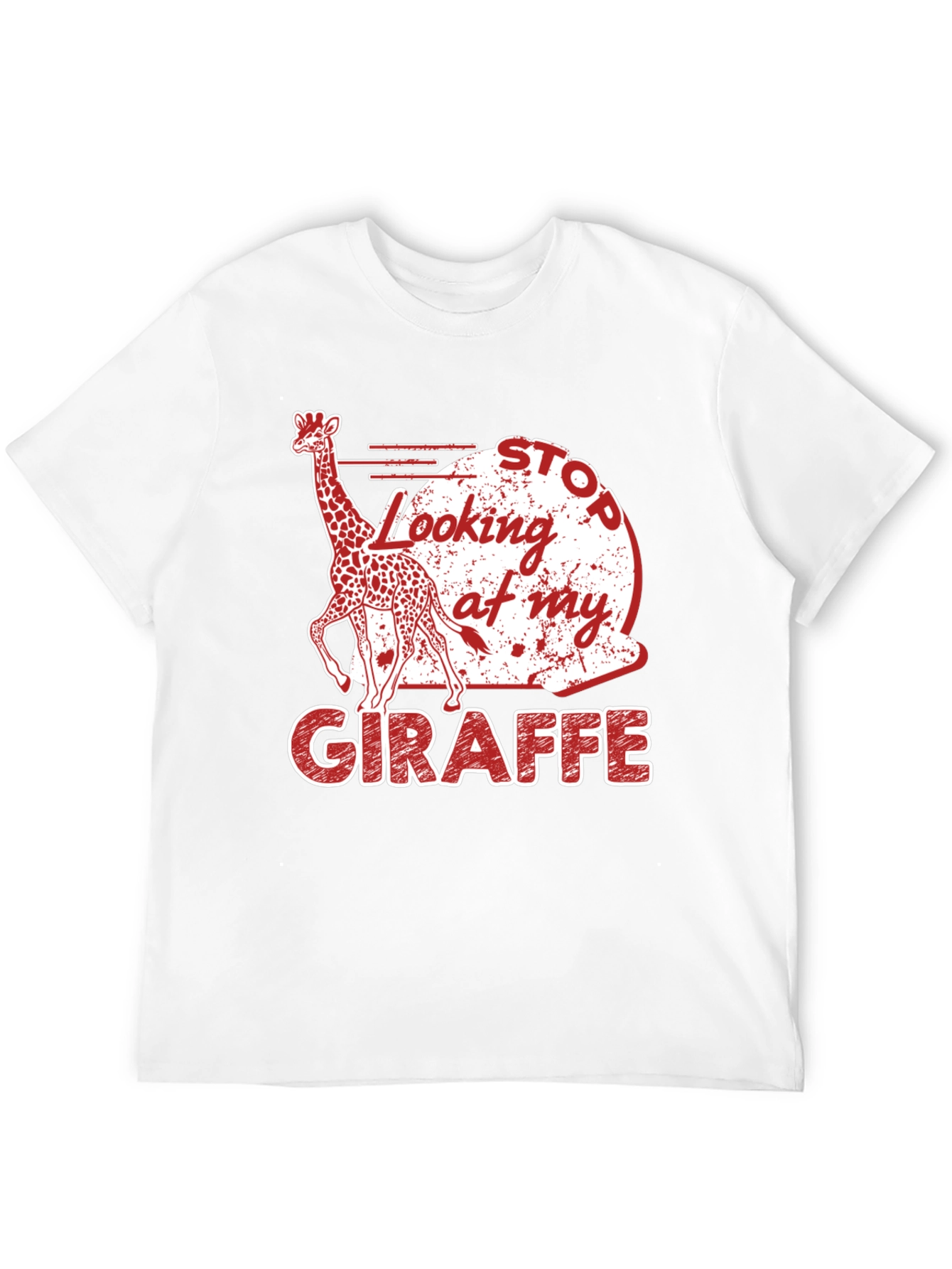 Stop Looking At My Giraffe Graphic T-Shirt