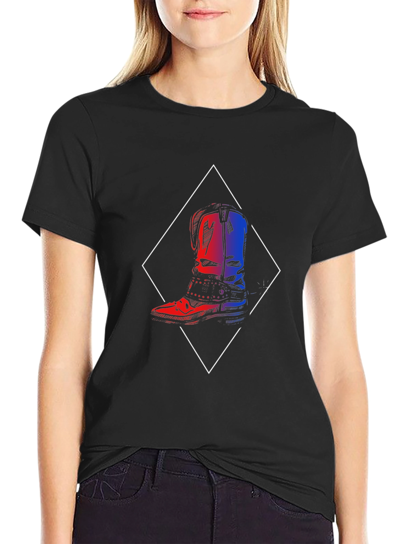 Edgy Cowboy Boot Graphic Tee