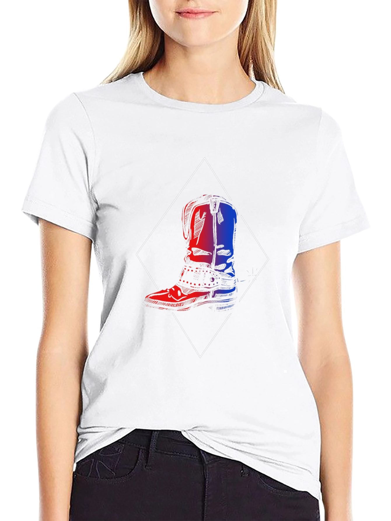 Edgy Cowboy Boot Graphic Tee