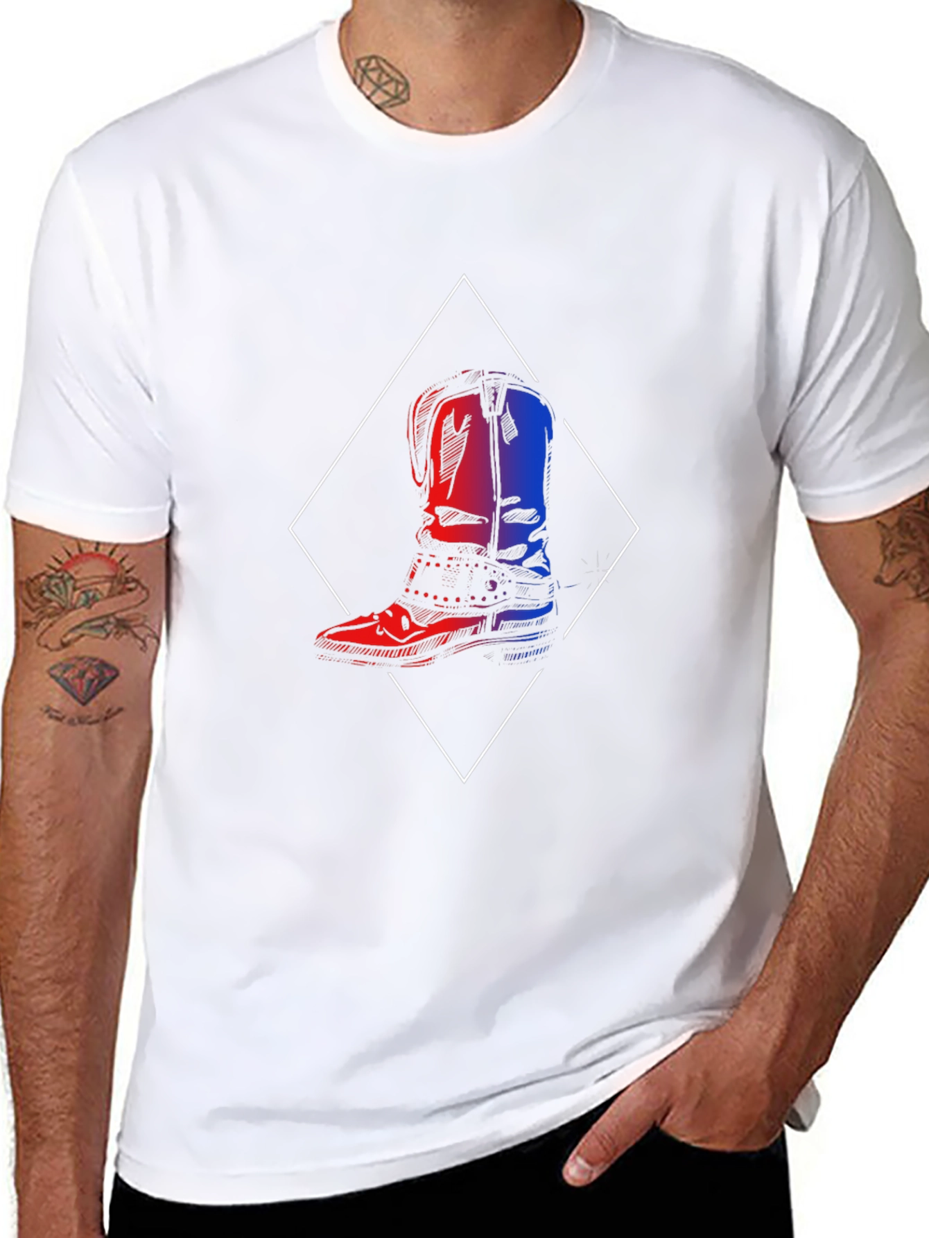 Edgy Cowboy Boot Graphic Tee