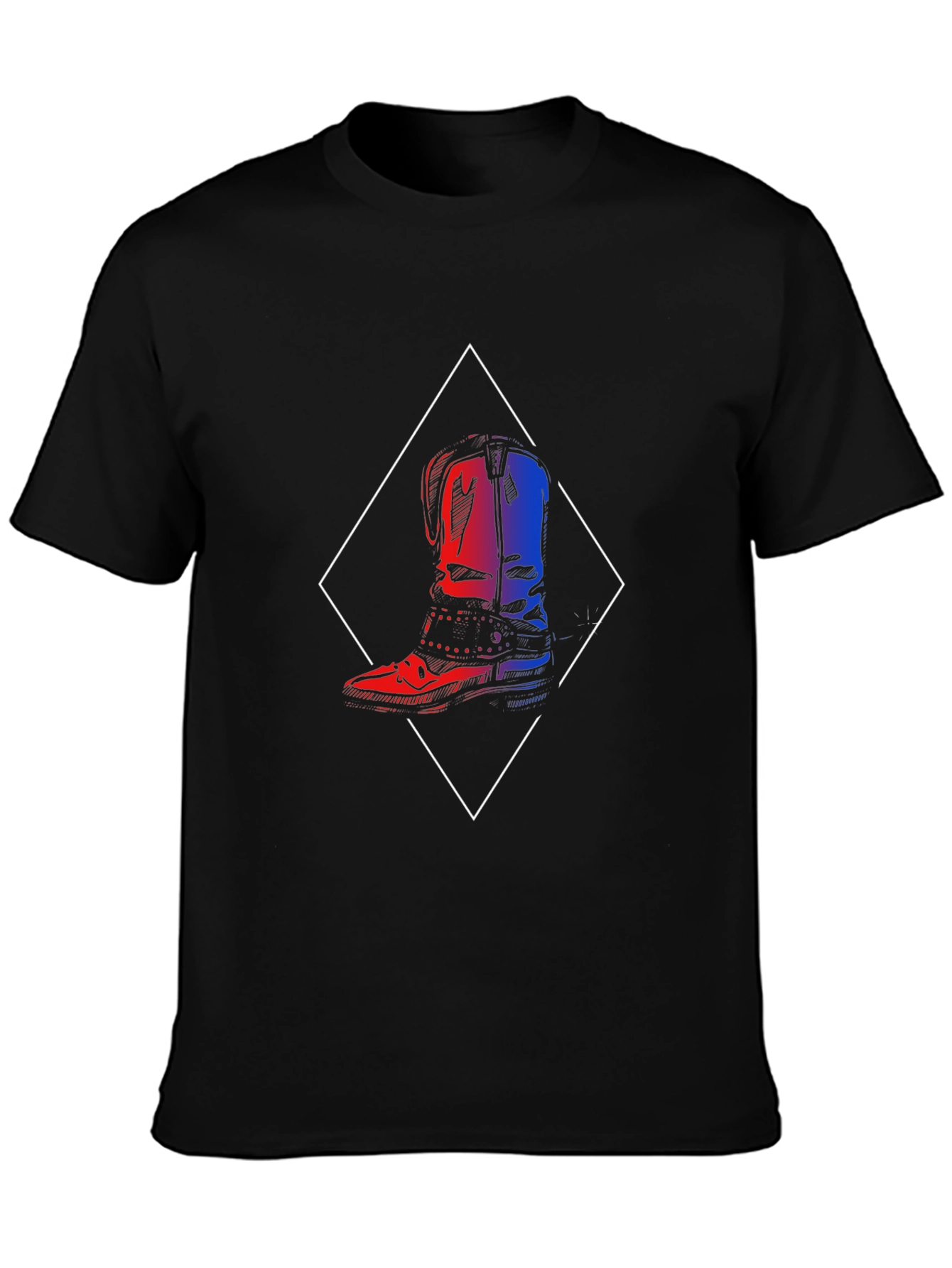 Edgy Cowboy Boot Graphic Tee