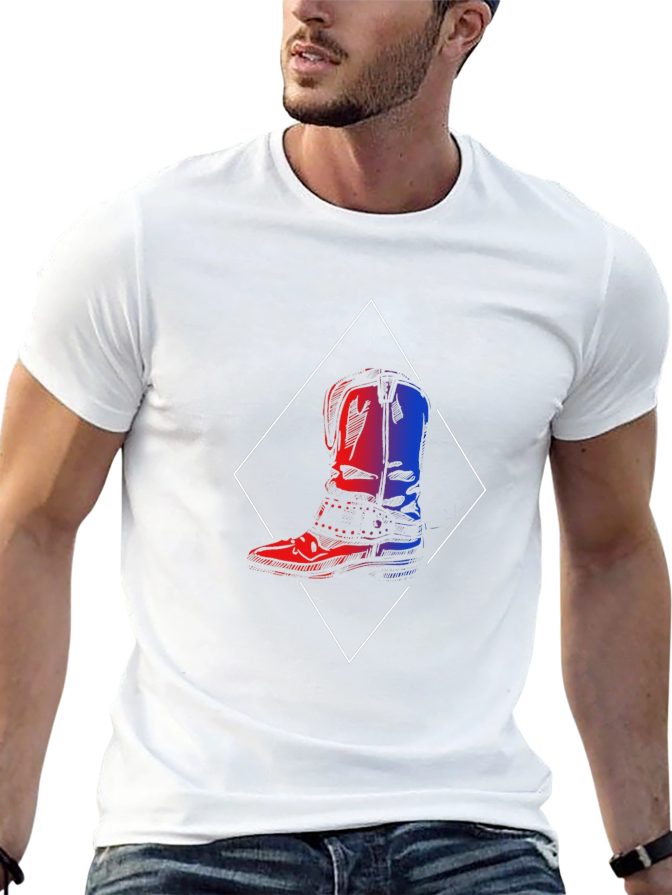 Edgy Cowboy Boot Graphic Tee