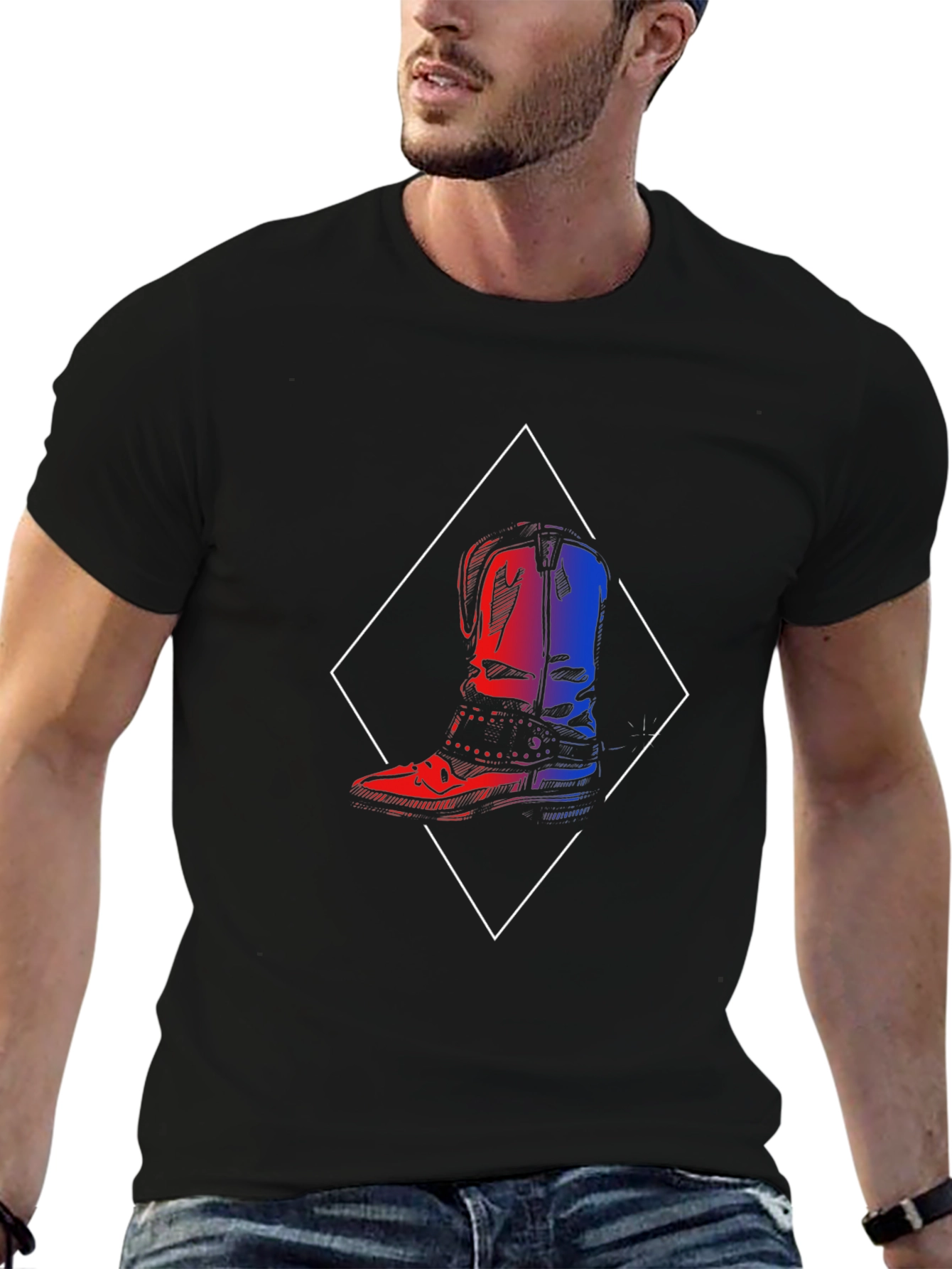 Edgy Cowboy Boot Graphic Tee