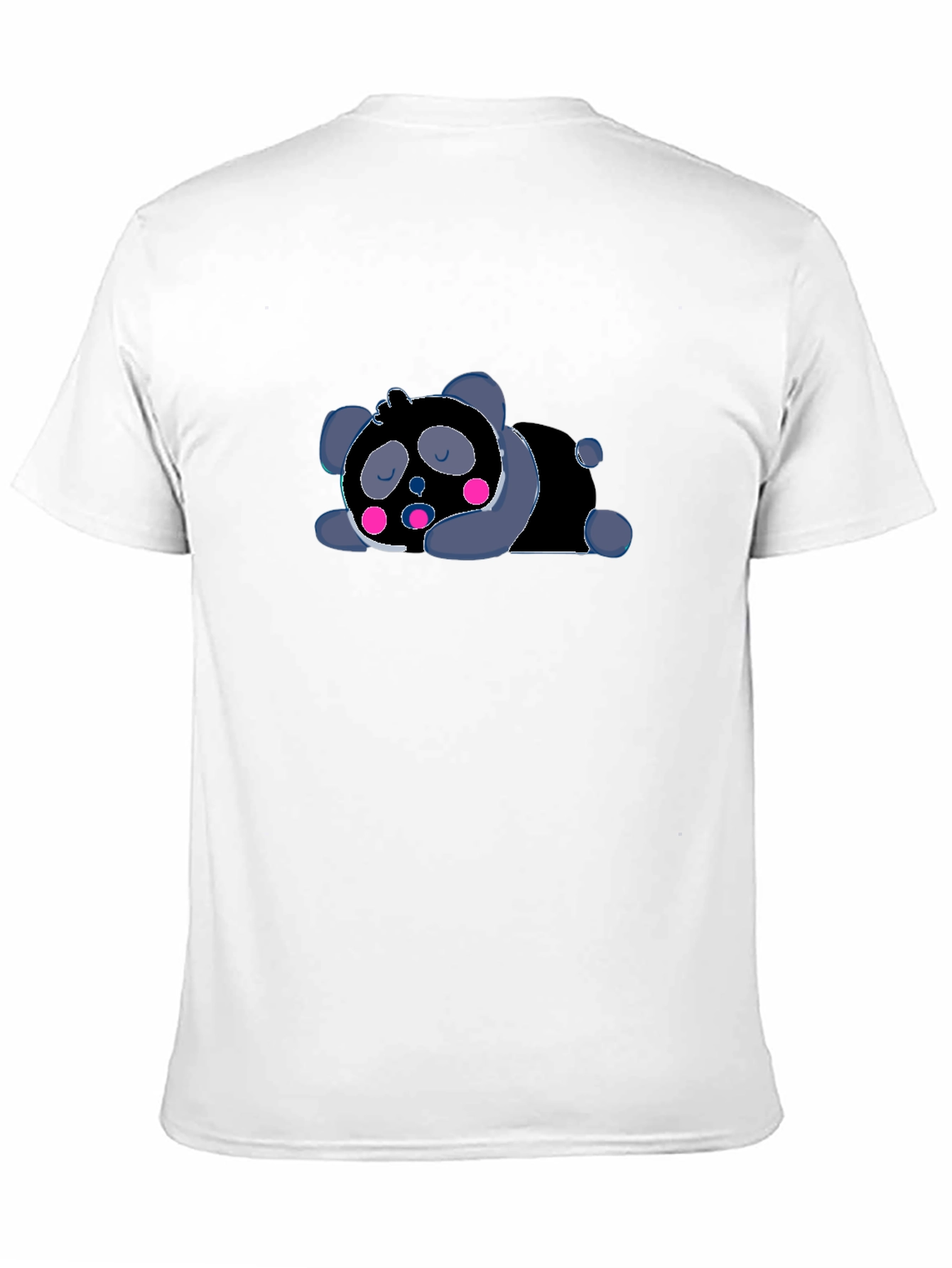 Cute Sleeping Panda Graphic T-Shirt - Black