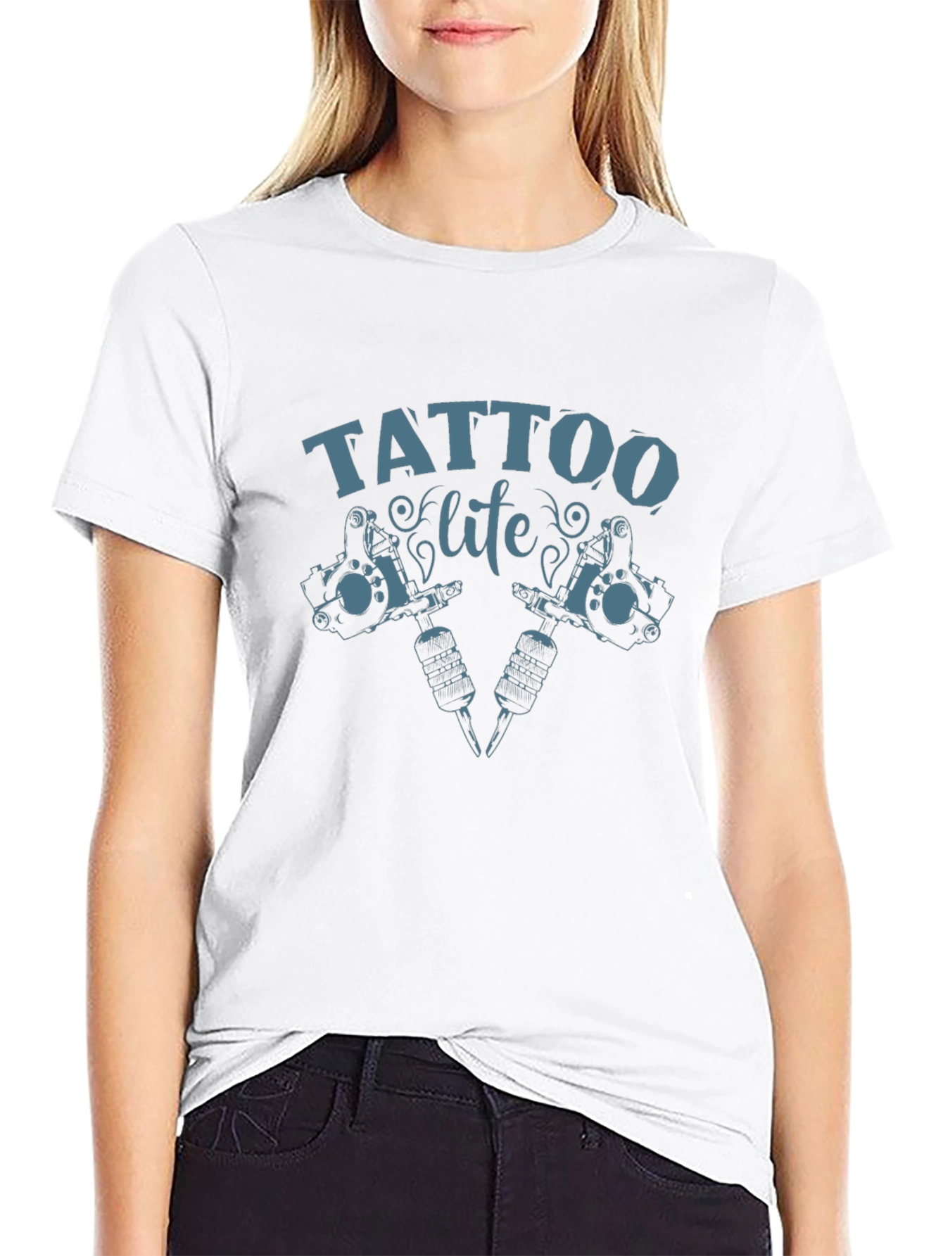 Tattoo Life Graphic Tee - Black Cotton T-Shirt
