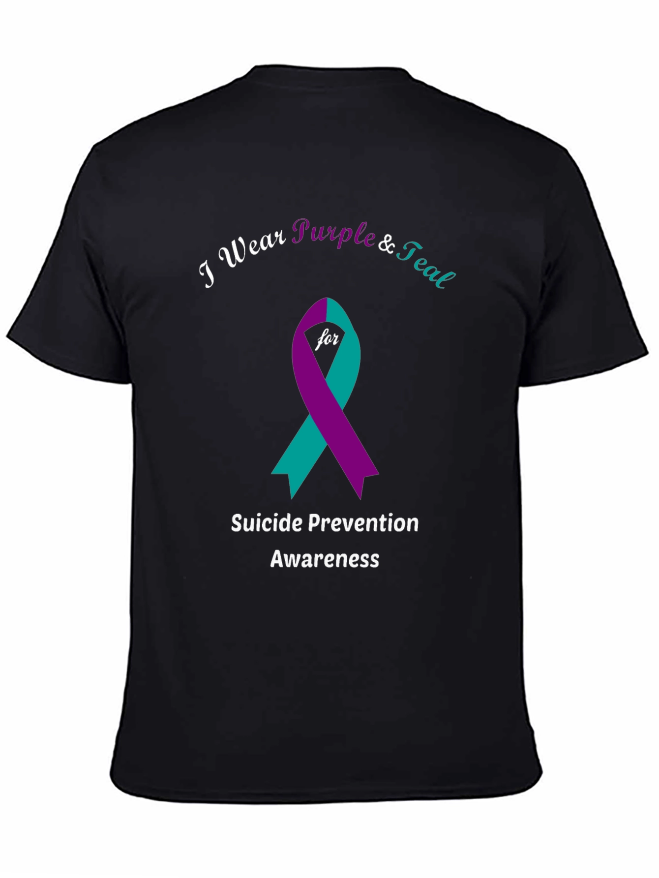 Suicide Prevention Awareness T-Shirt: Purple & Teal Ribbon Tee