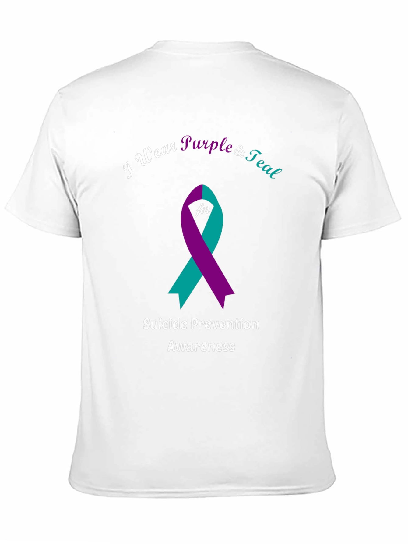 Suicide Prevention Awareness T-Shirt: Purple & Teal Ribbon Tee
