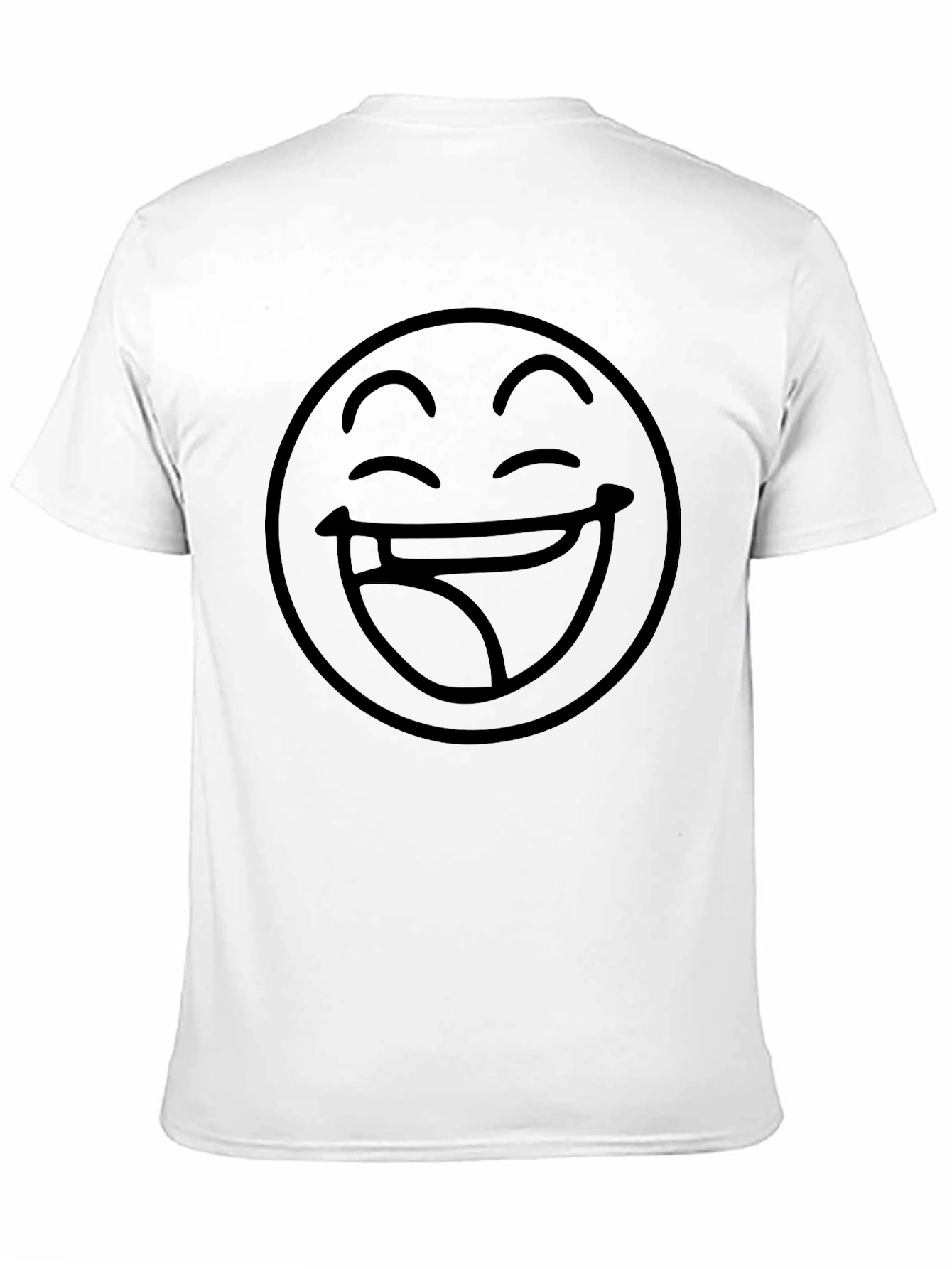 Laughing Emoji Black T-Shirt Casual Wear