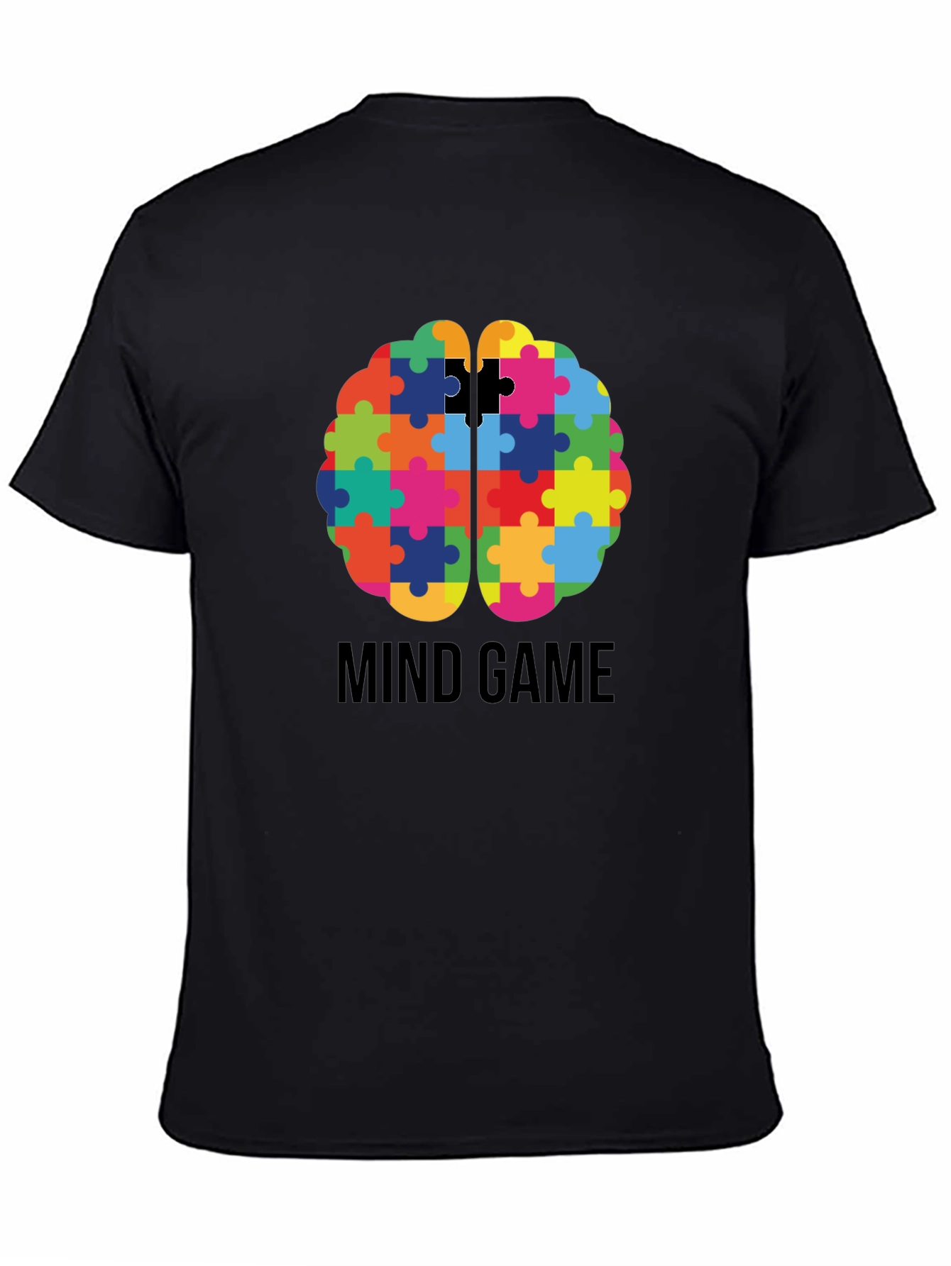 Mind Game Puzzle Brain Graphic T-Shirt