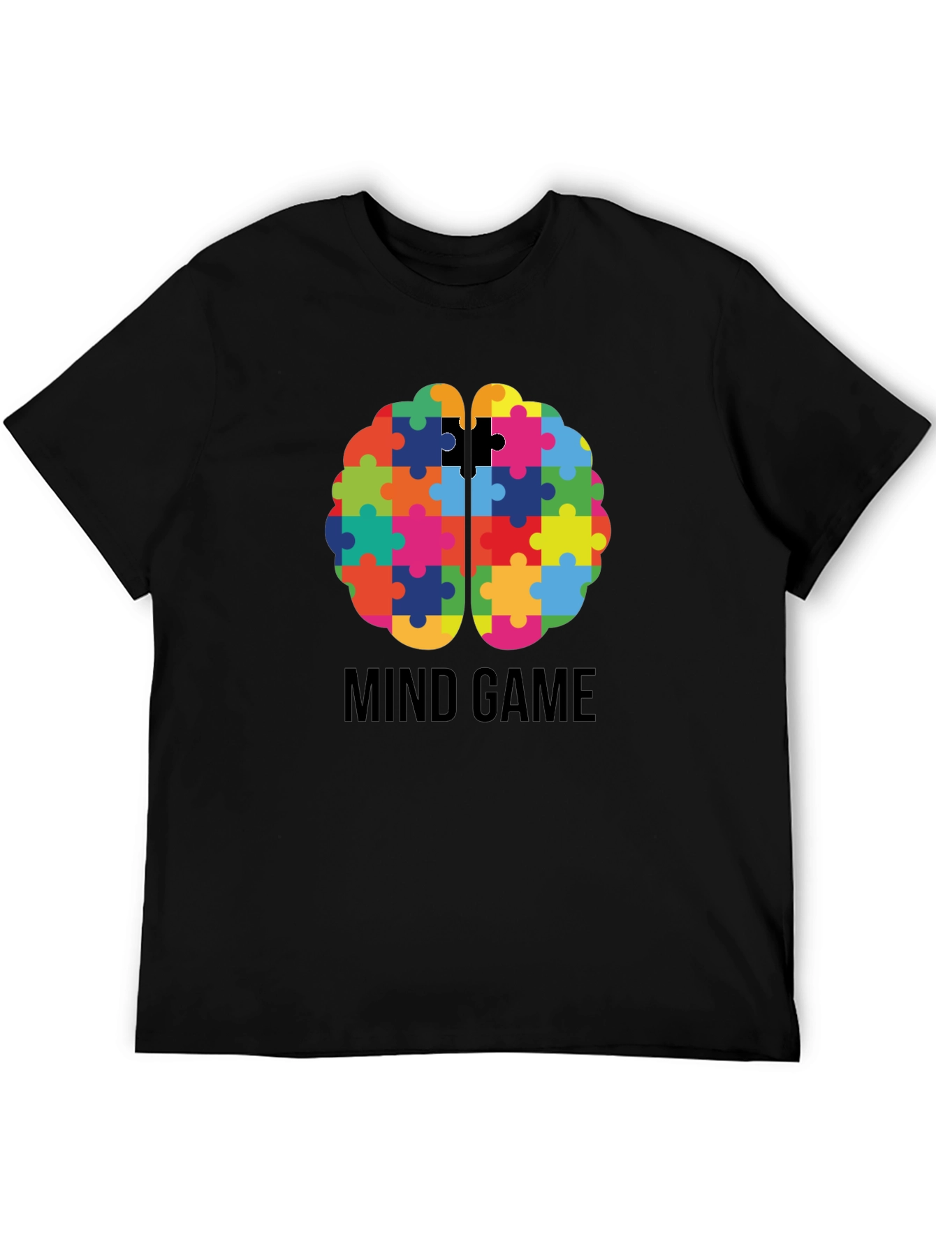Mind Game Puzzle Brain Graphic T-Shirt