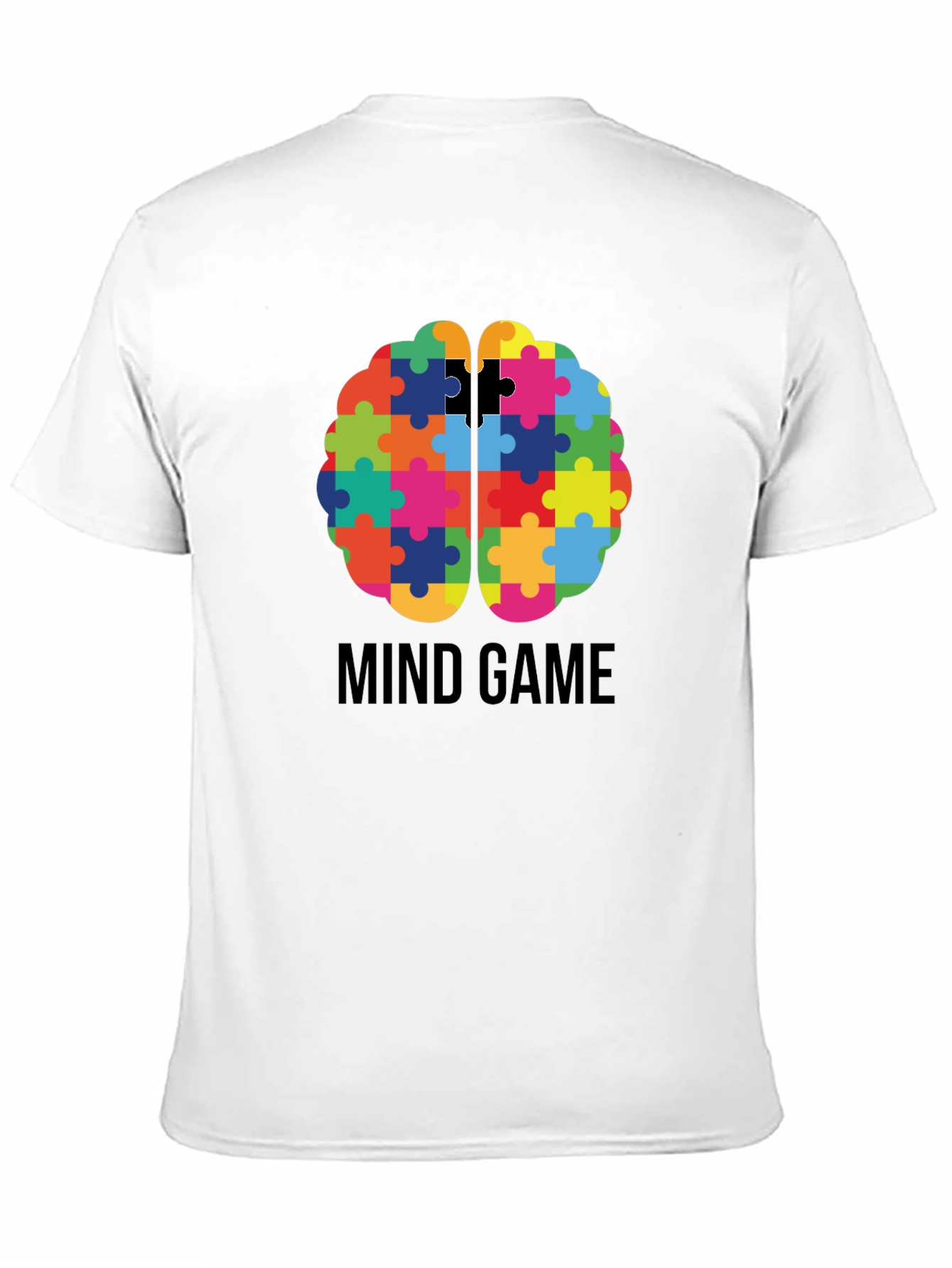 Mind Game Puzzle Brain Graphic T-Shirt