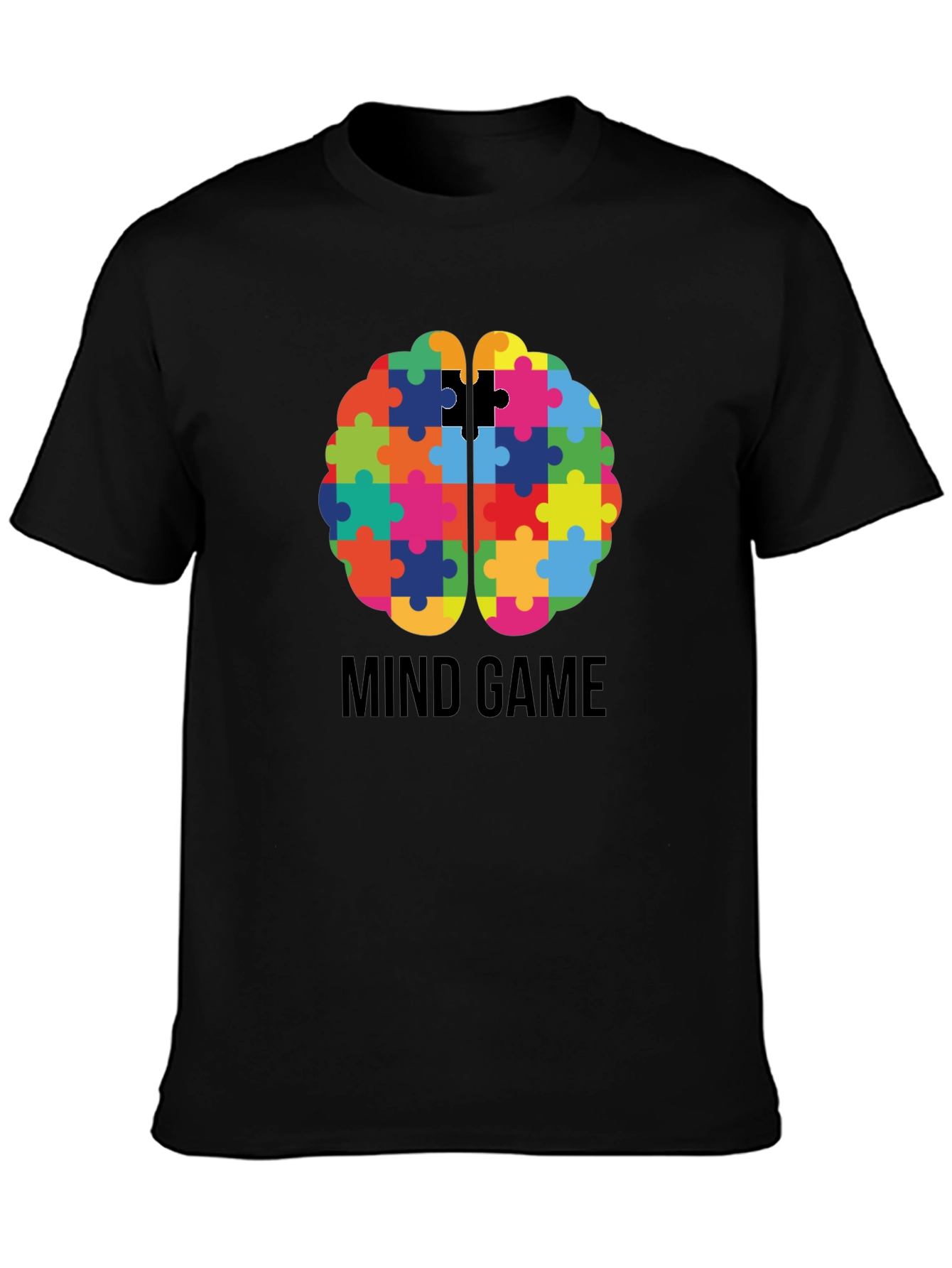 Mind Game Puzzle Brain Graphic T-Shirt