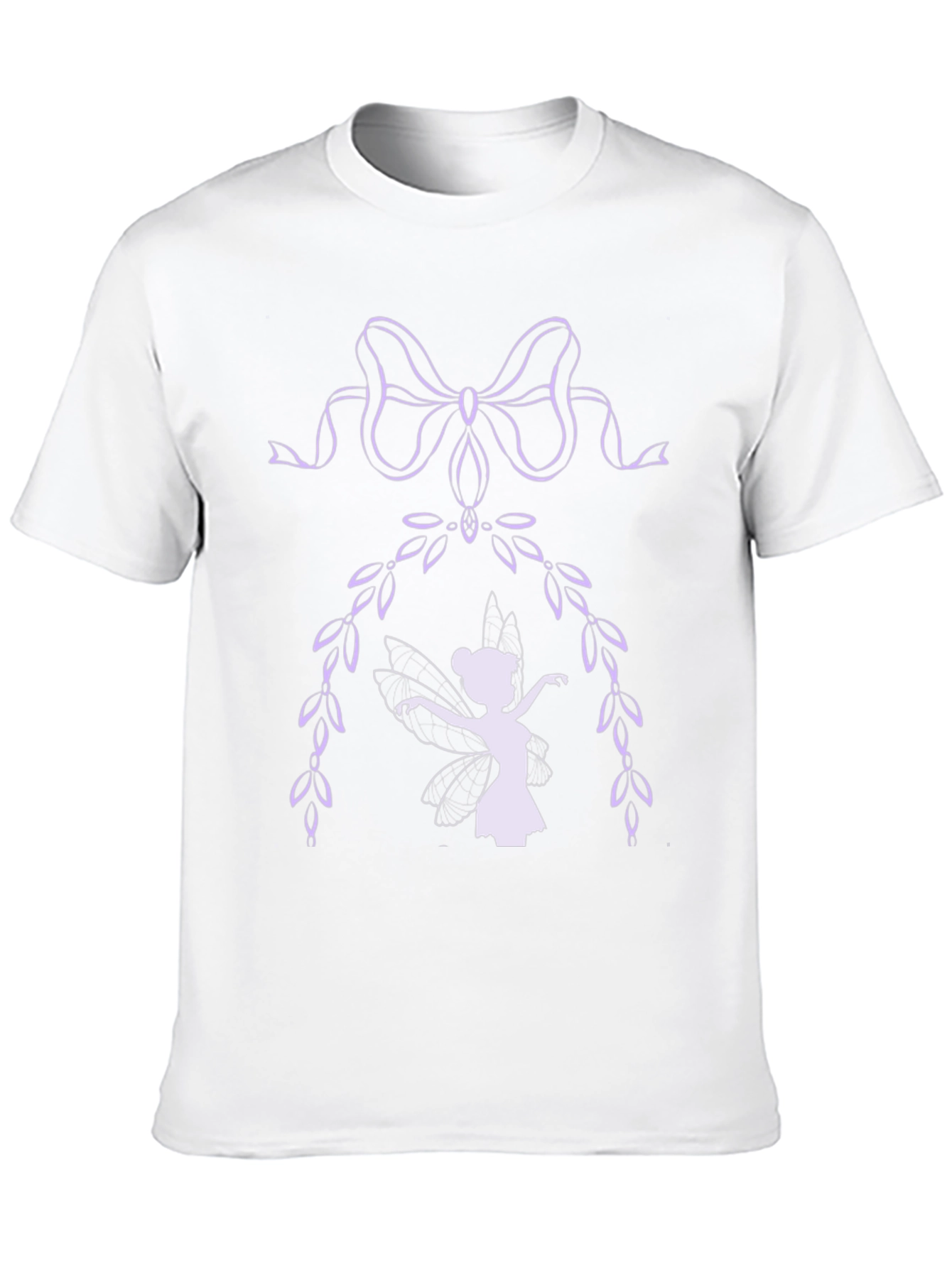 Whimsical Fairy Graphic Tee - Black Cotton Blend