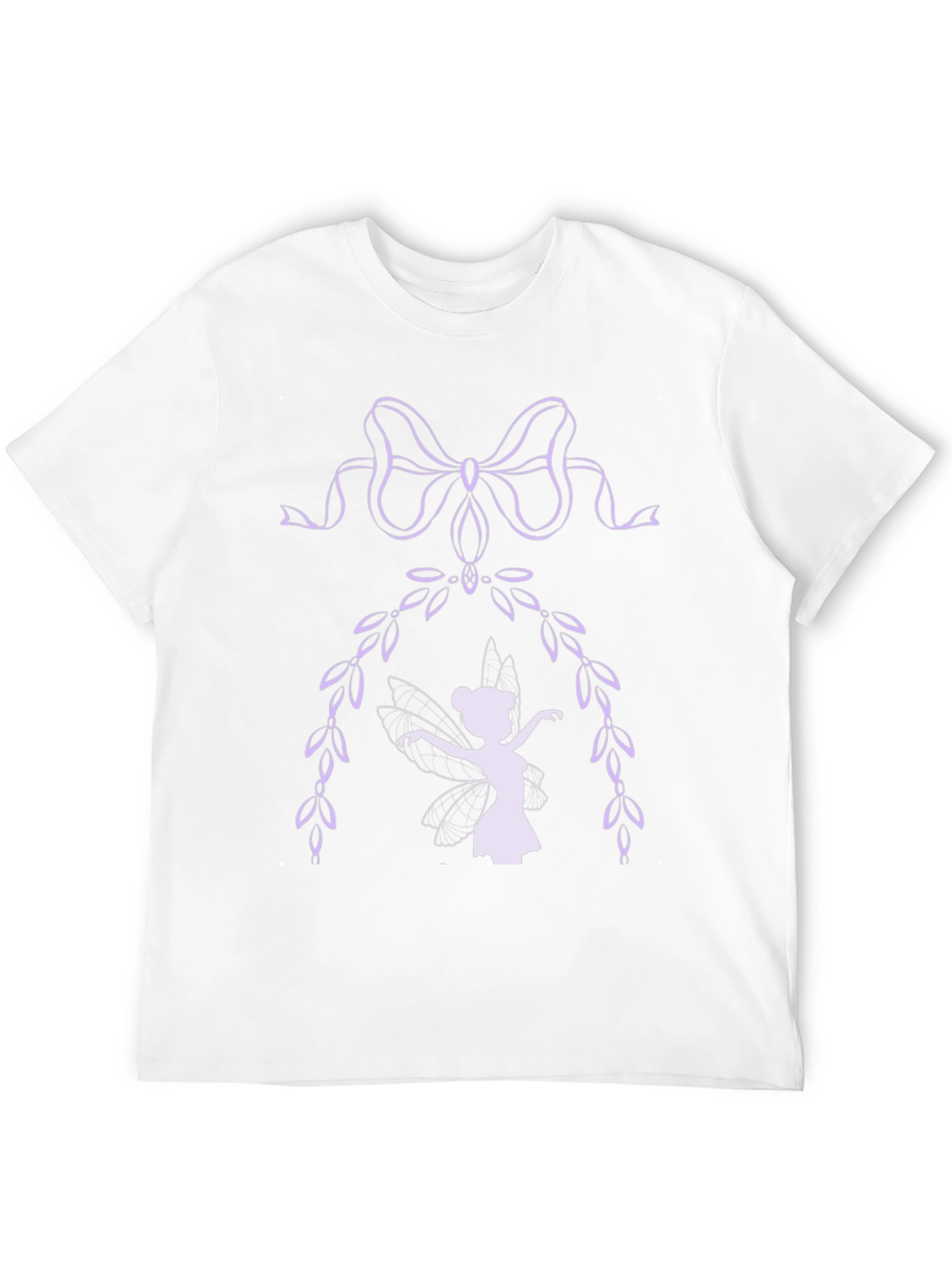 Whimsical Fairy Graphic Tee - Black Cotton Blend