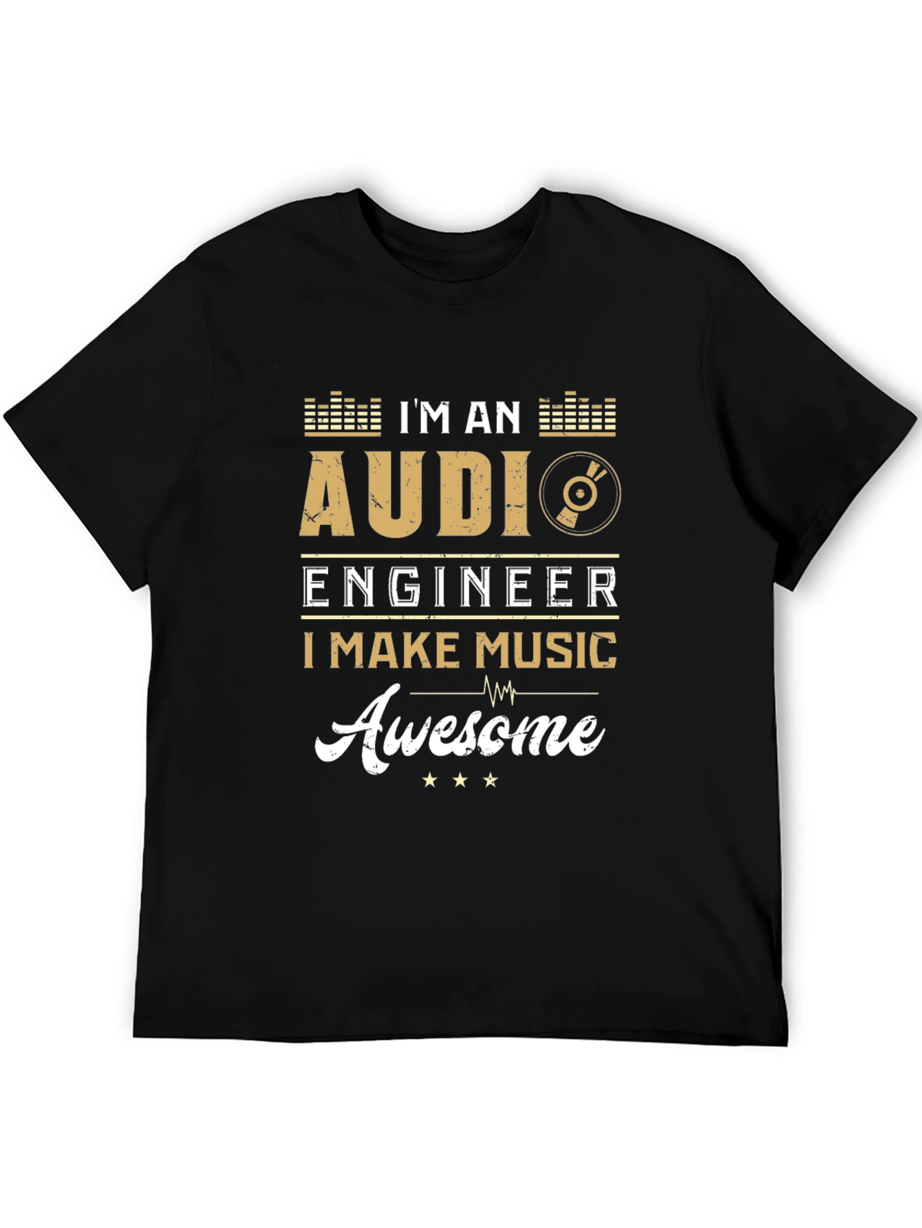 Audi Engineer Makes Music Awesome Black Graphic T-Shirt