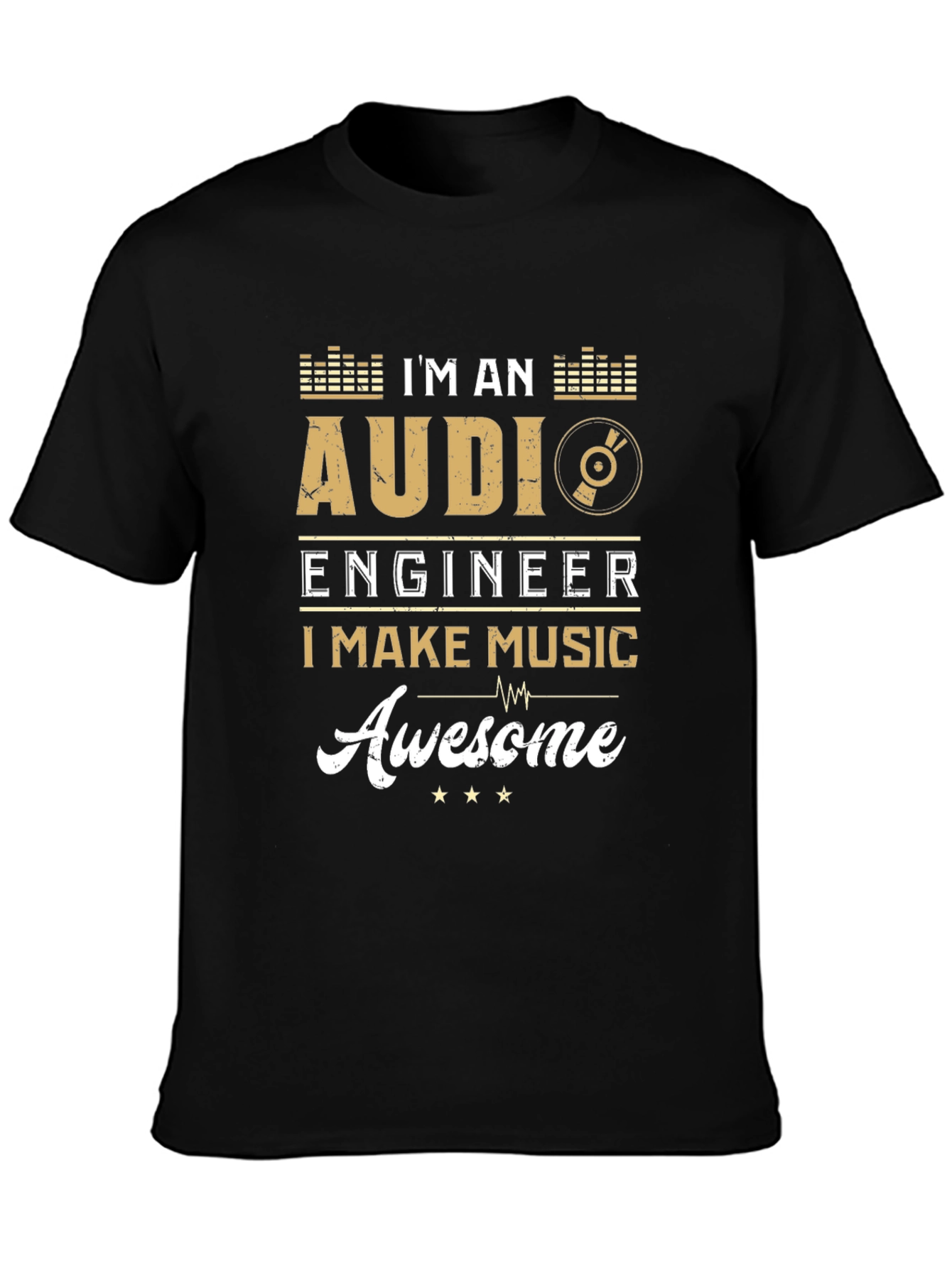 Audi Engineer Makes Music Awesome Black Graphic T-Shirt
