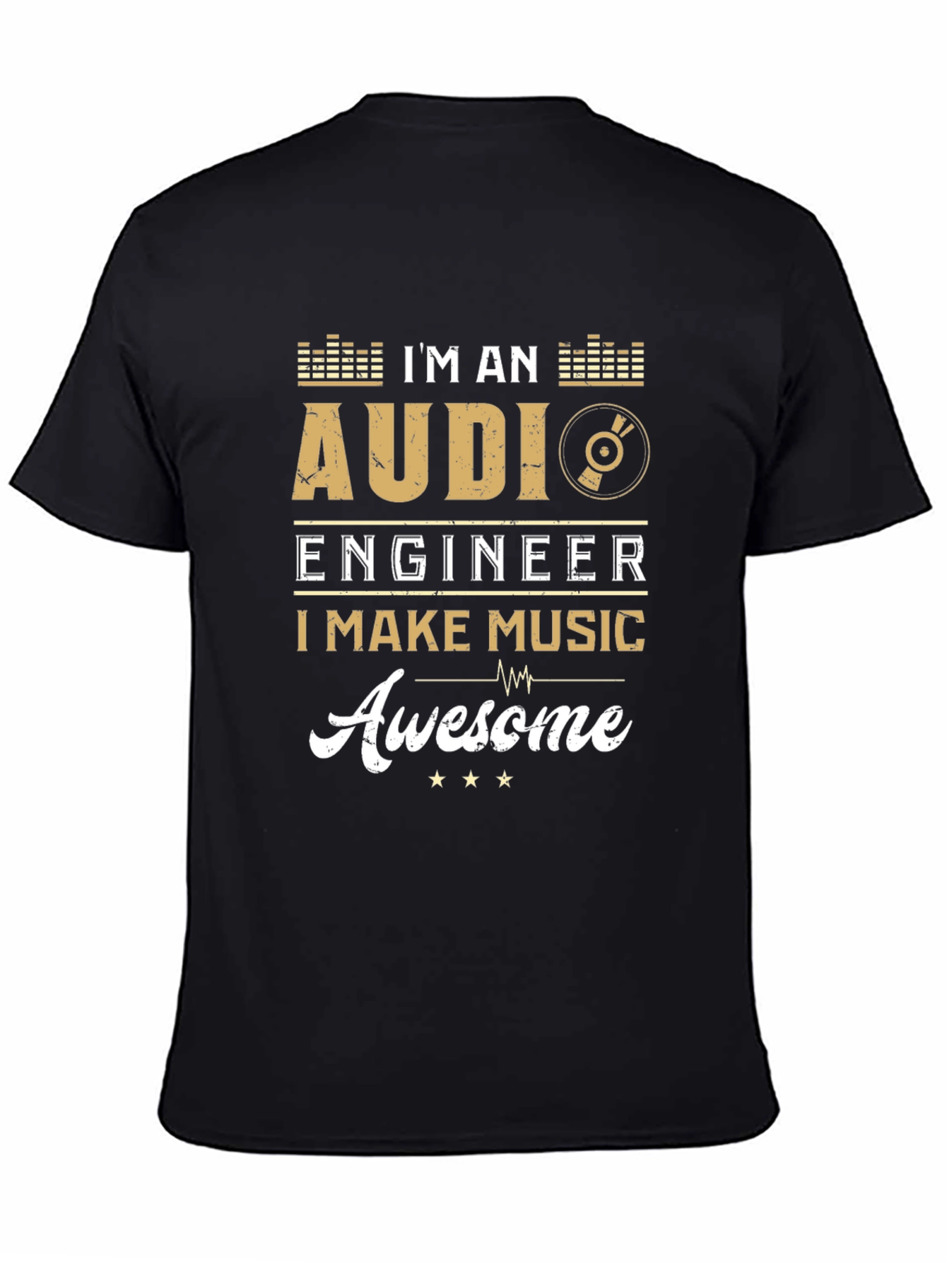 Audi Engineer Makes Music Awesome Black Graphic T-Shirt