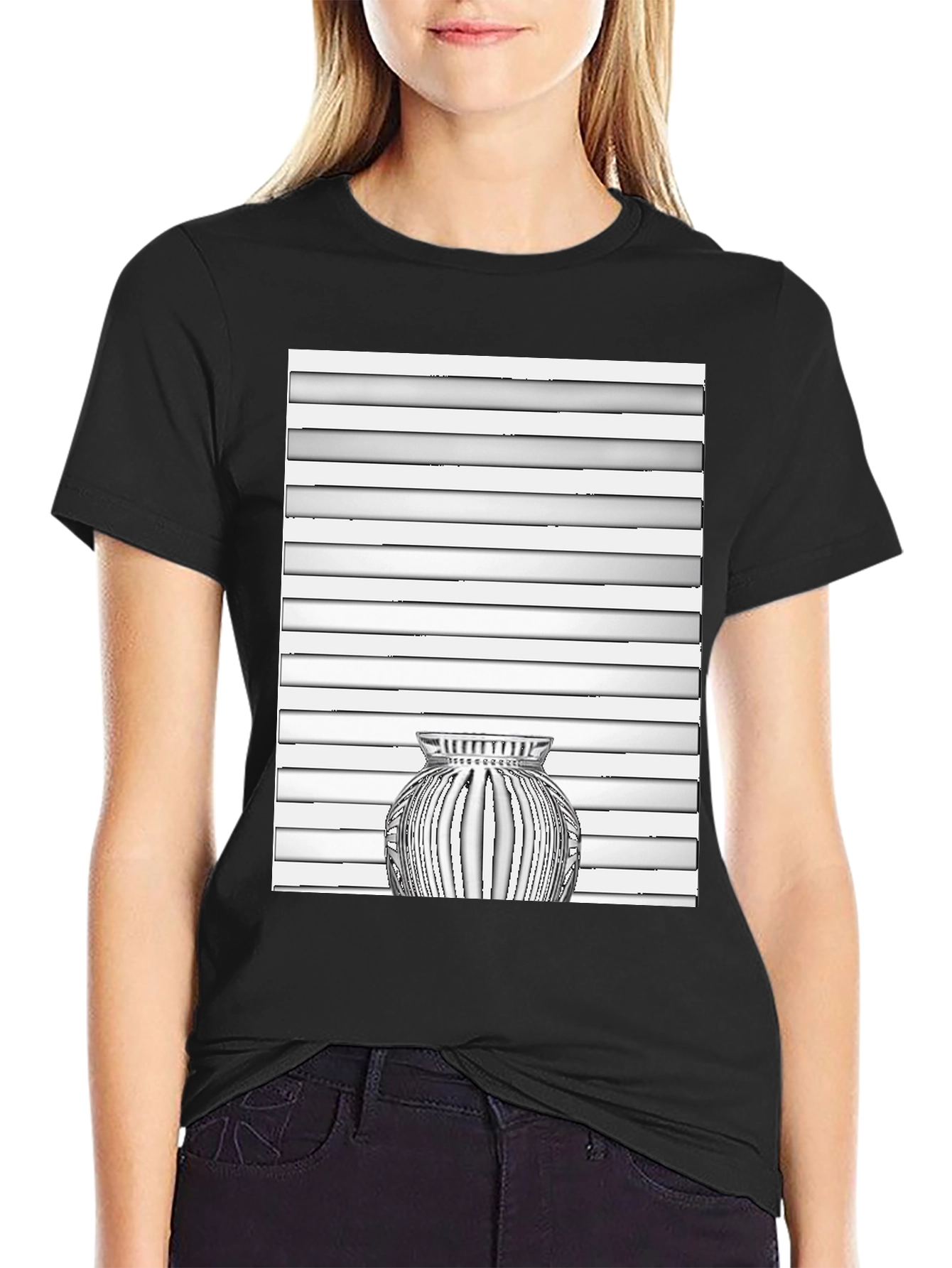 Striped Vase Graphic Tee