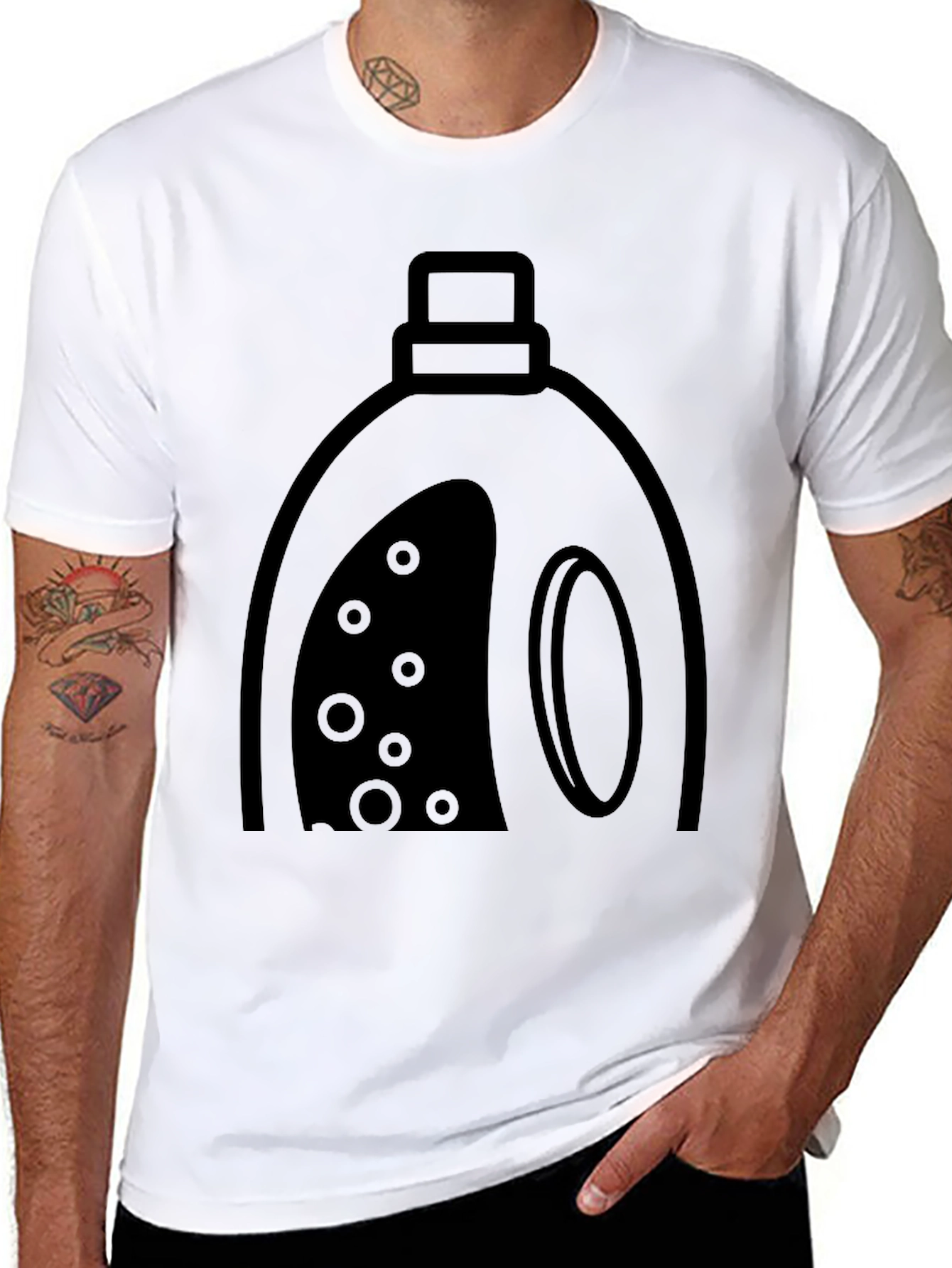 Laundry Detergent Graphic Tee - Black Cotton Blend