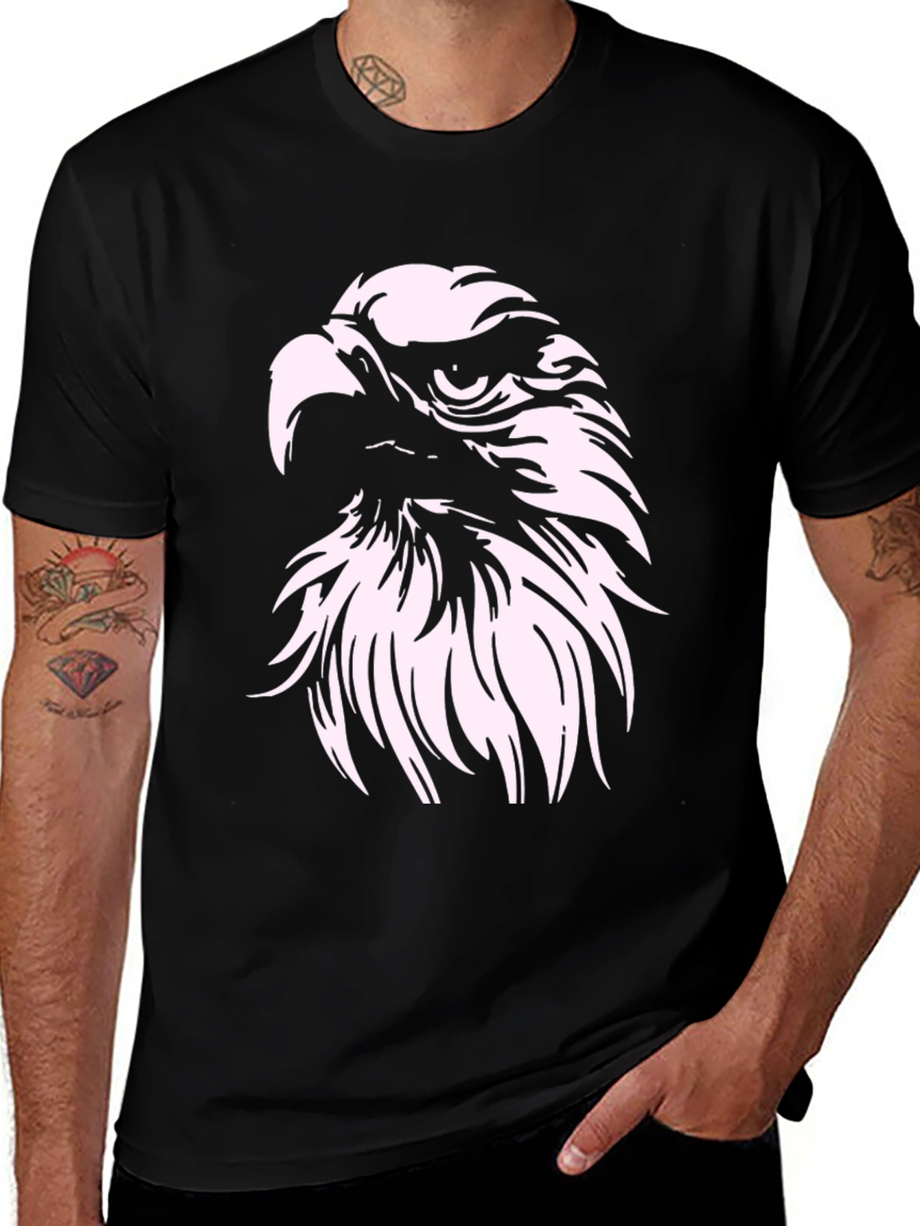 Bold Eagle Graphic Black T-Shirt