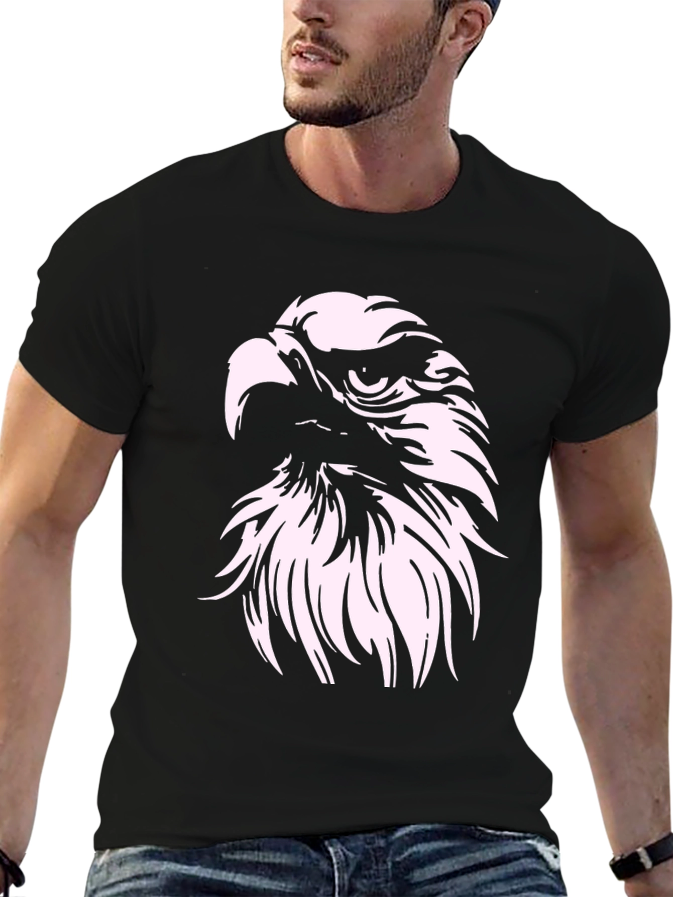 Bold Eagle Graphic Black T-Shirt