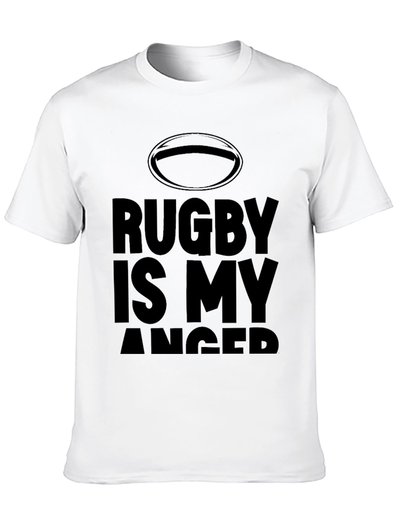 Rugby Is My Anger Black T-Shirt