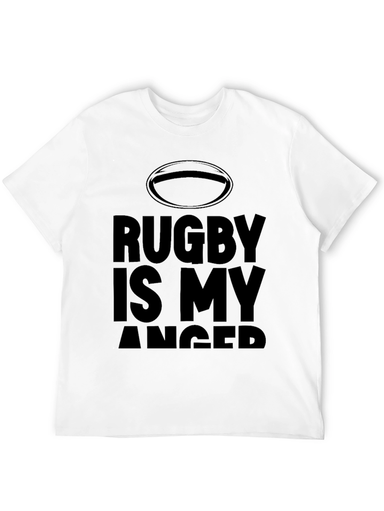 Rugby Is My Anger Black T-Shirt