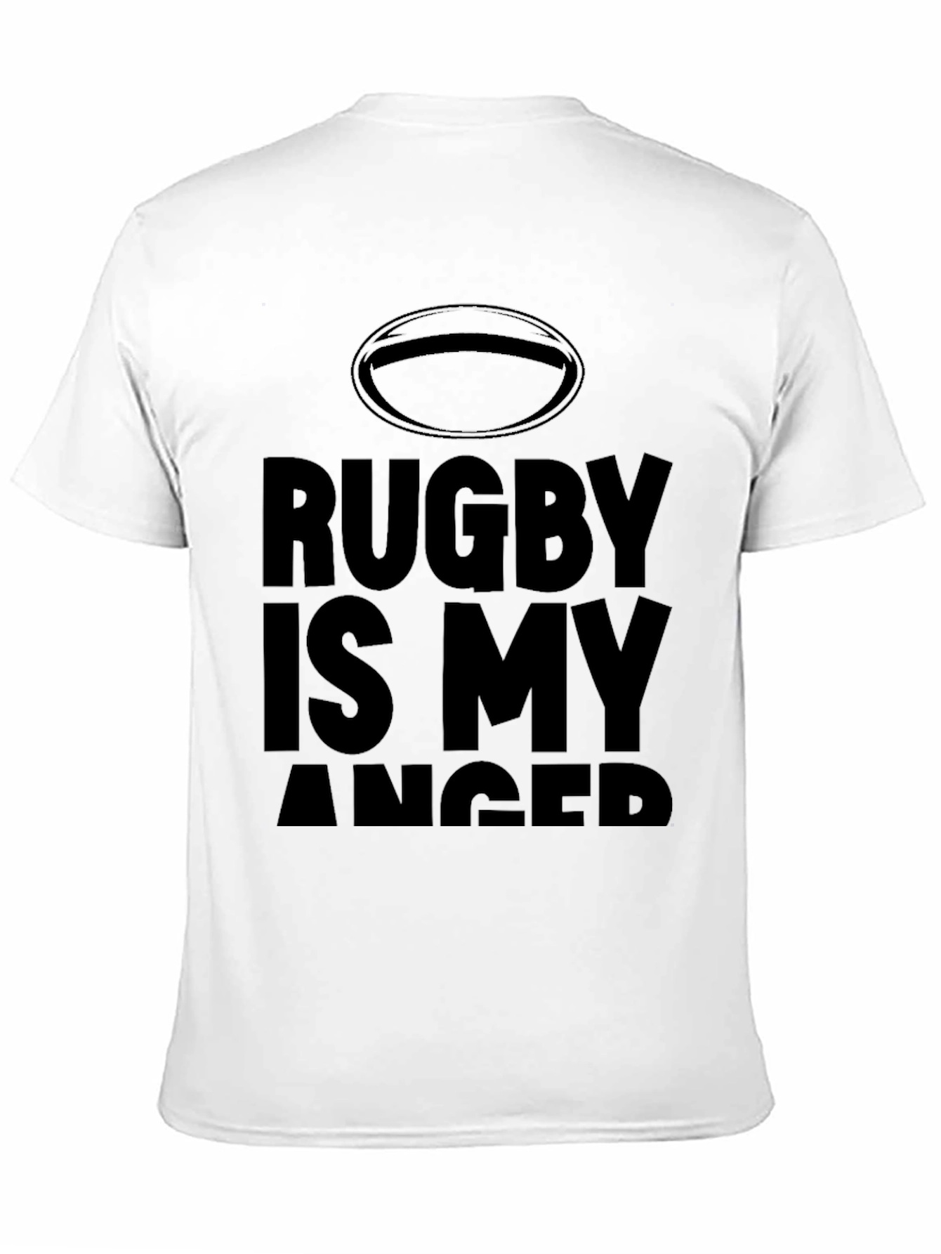 Rugby Is My Anger Black T-Shirt