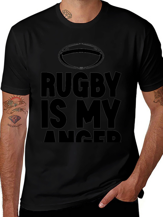 Rugby Is My Anger Black T-Shirt